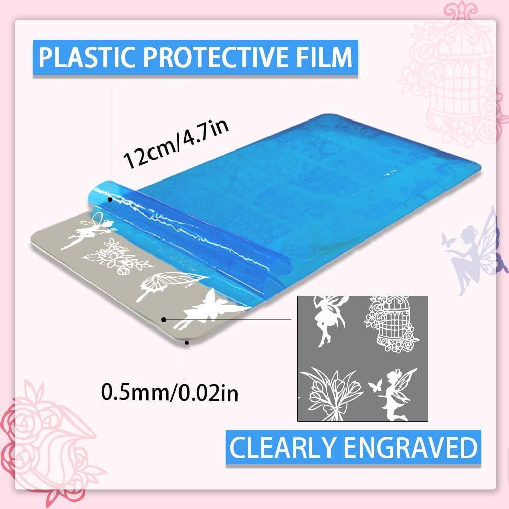 Plantillas de Arte de Uñas PH PandaHall 5 Piezas 120 Patrones