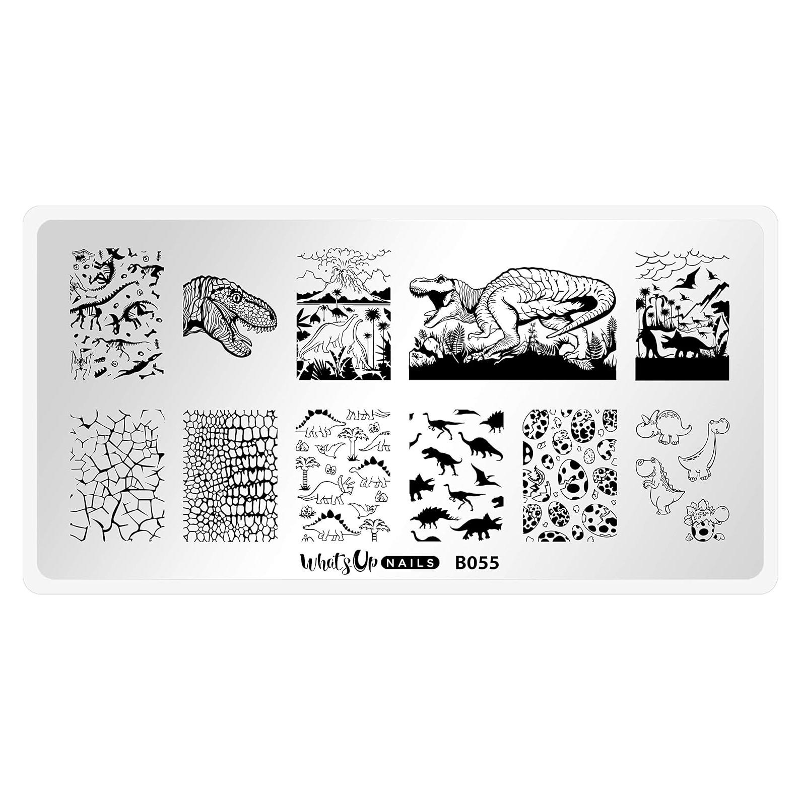 Placa de Estampado para Uñas Whats Up Nails B055 60x120mm