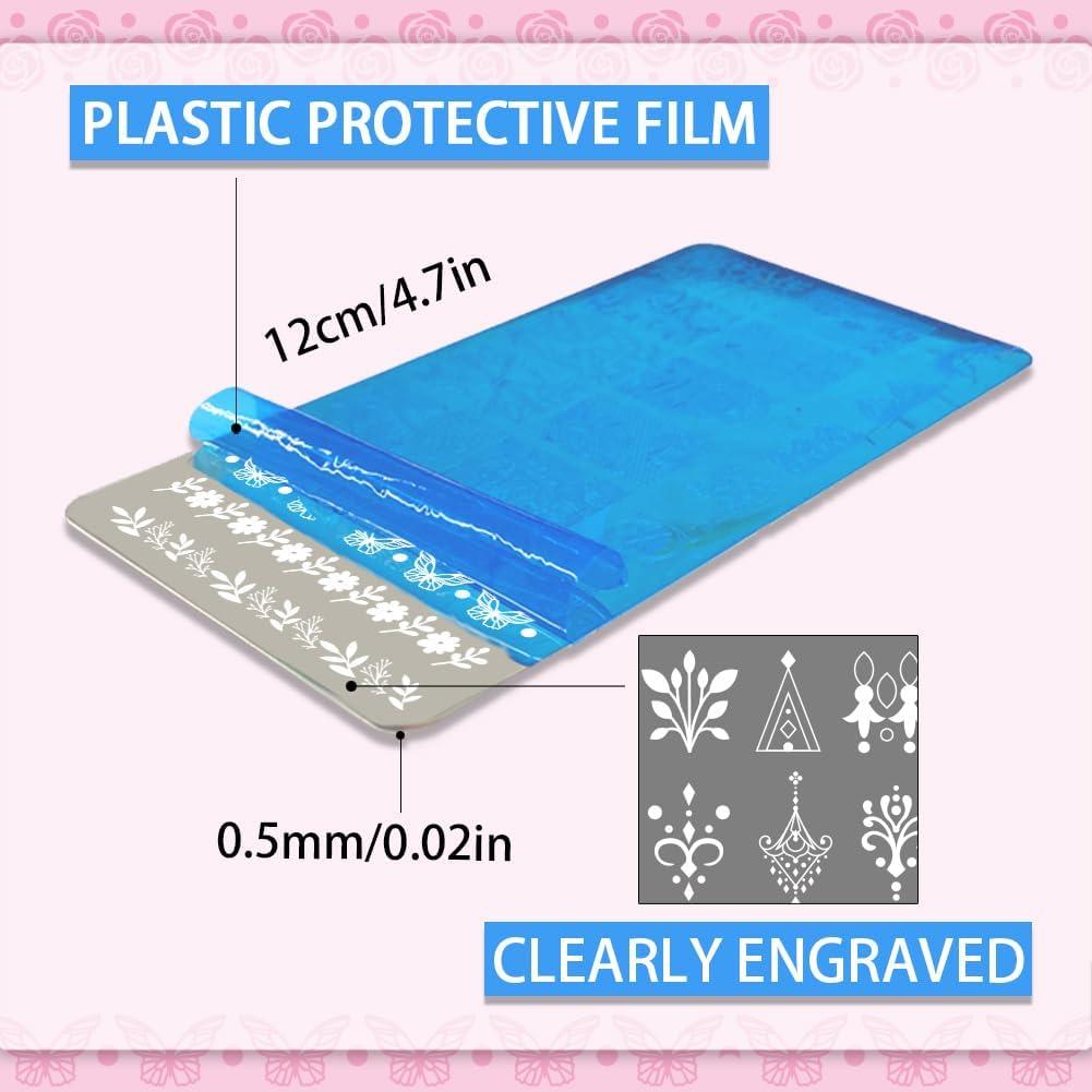 Plantillas de Arte de Uñas Francesas PH PandaHall - 5 Piezas