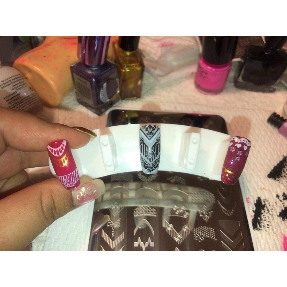 Kit de Placas de Estampado de Uñas Mezerdoo 2 Piezas 9.5x14.5cm