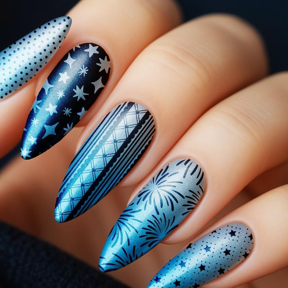 Plantillas de Estampado de Uñas PH PandaHall 3pcs Navidad