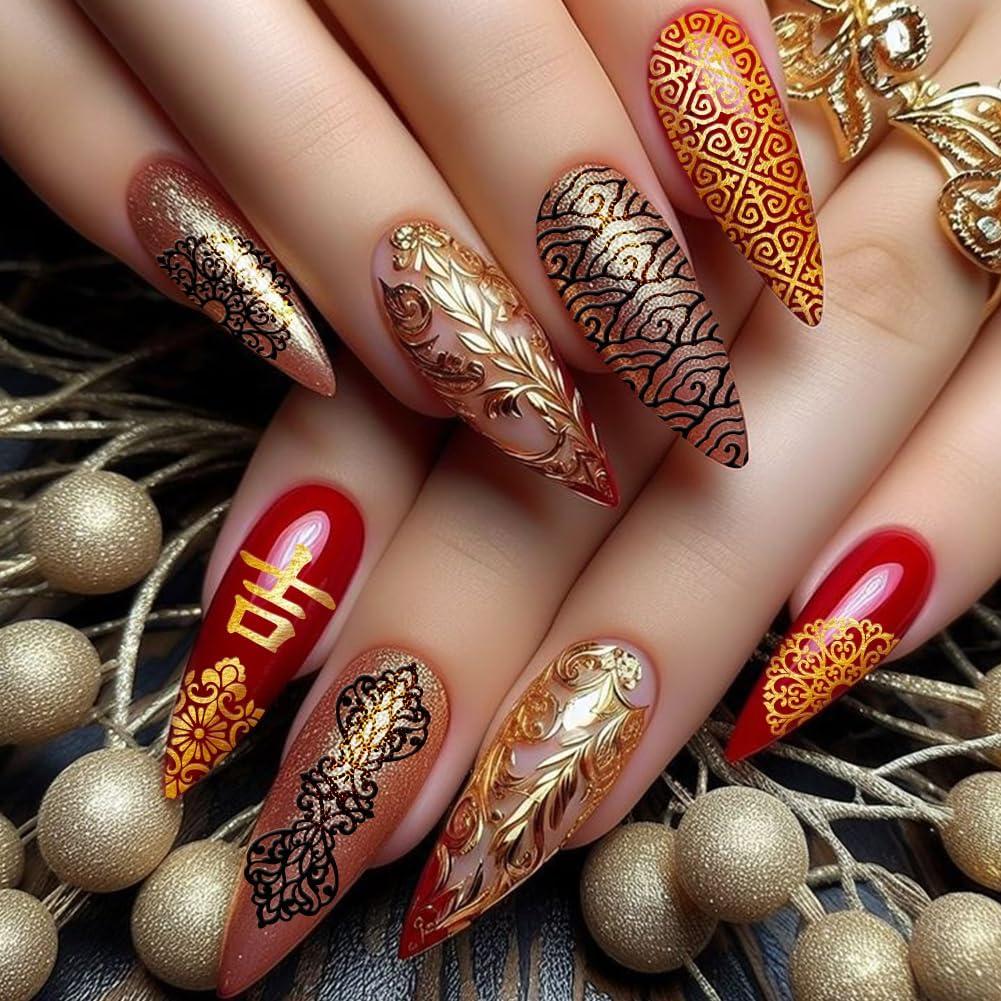 Placas de Estampado de Uñas PH PandaHall 3 Piezas 12x6 cm