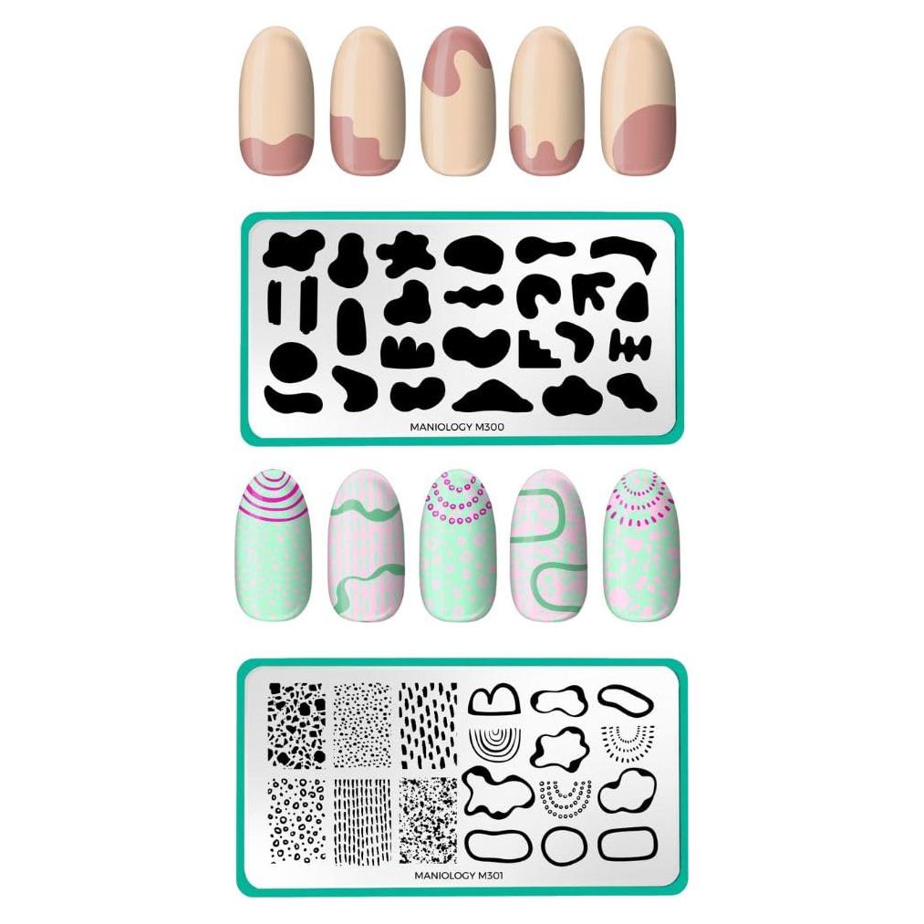 Placas de Estampado de Uñas Maniology Mod Pods y In Shape