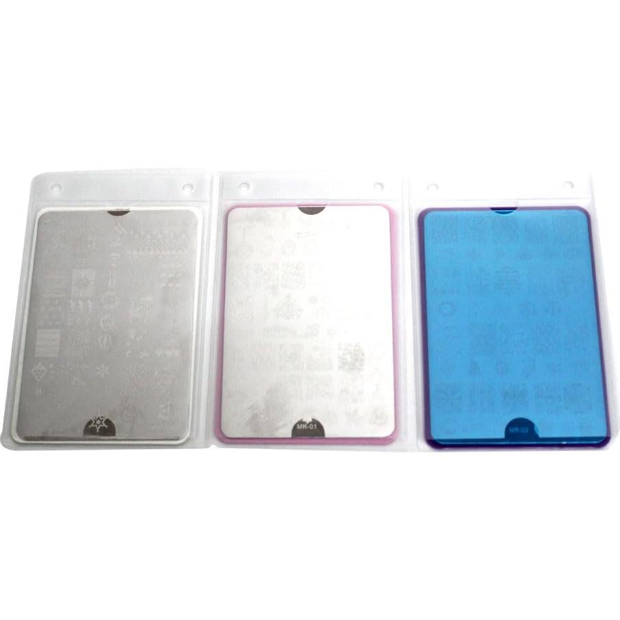 Organizador de Placas de Uñas DRDS XL 15 Pcs Transparente
