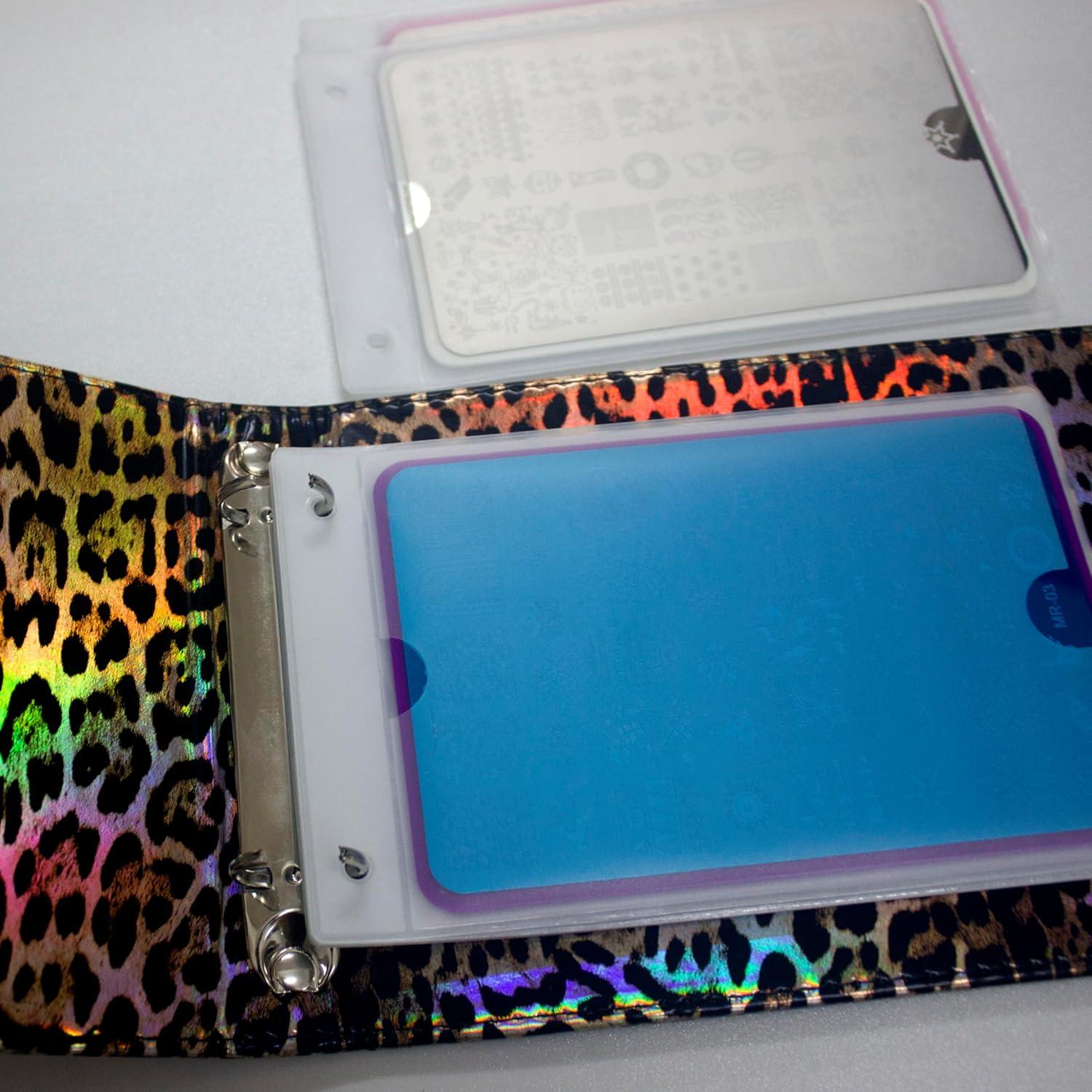 Organizador de Placas de Uñas DRDS XL 15 Pcs Transparente