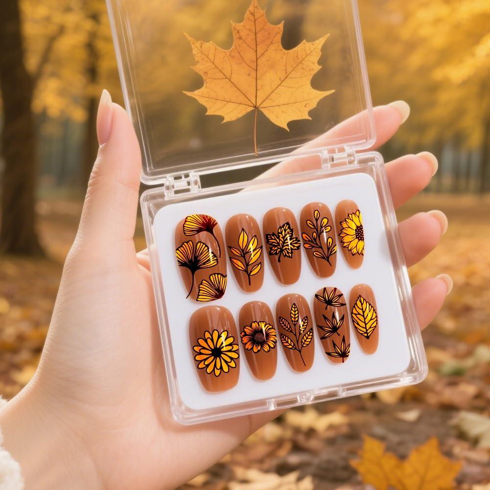 Plantillas de Arte de Uñas PH PandaHall - 3 Piezas Insectos y Flores