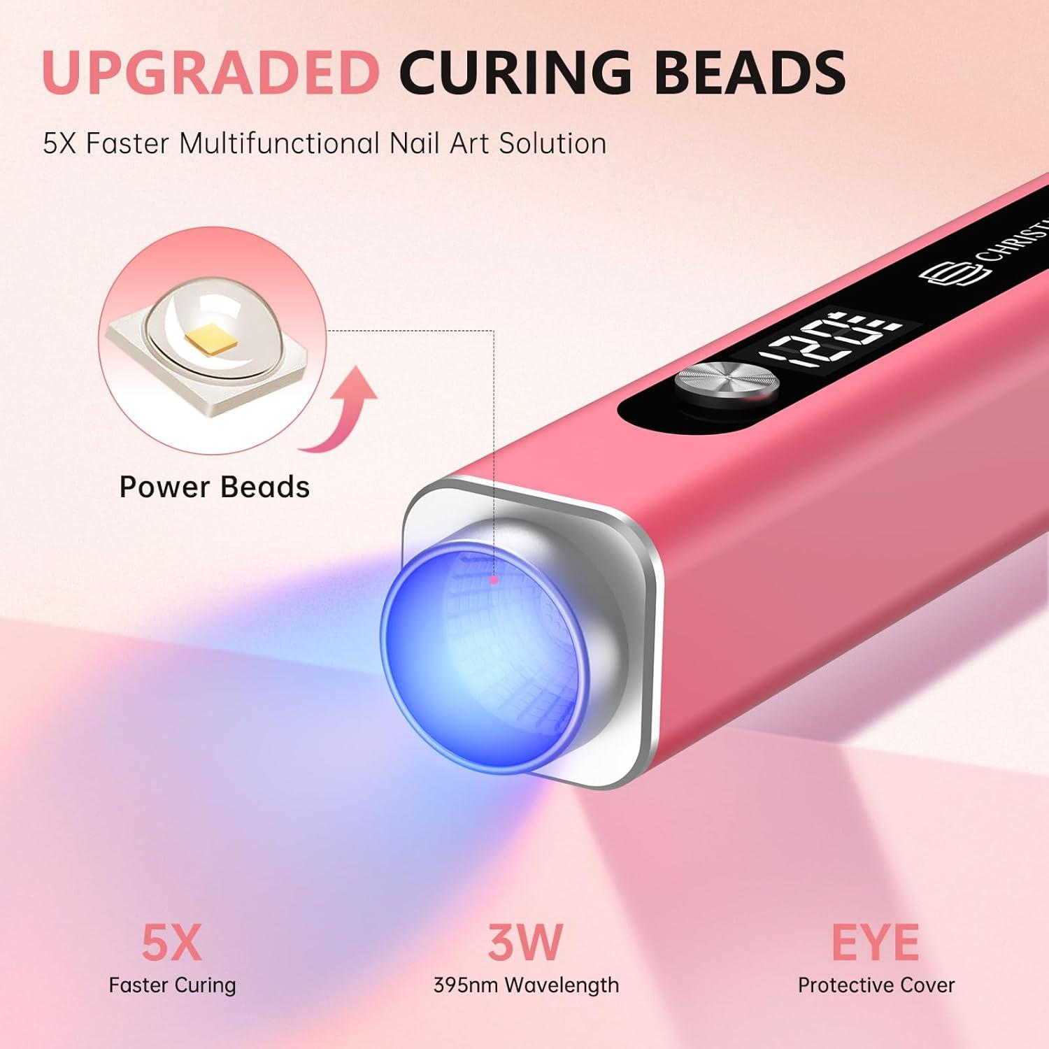 Lámpara UV de Uñas Inalámbrica CHRISTINE SHELLY 3 en 1