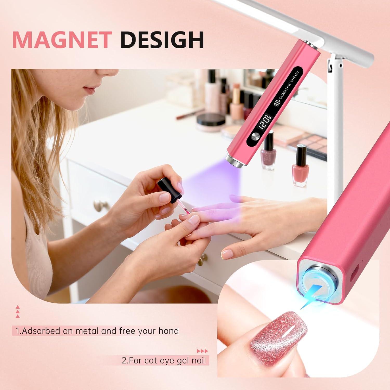 Lámpara UV de Uñas Inalámbrica CHRISTINE SHELLY 3 en 1