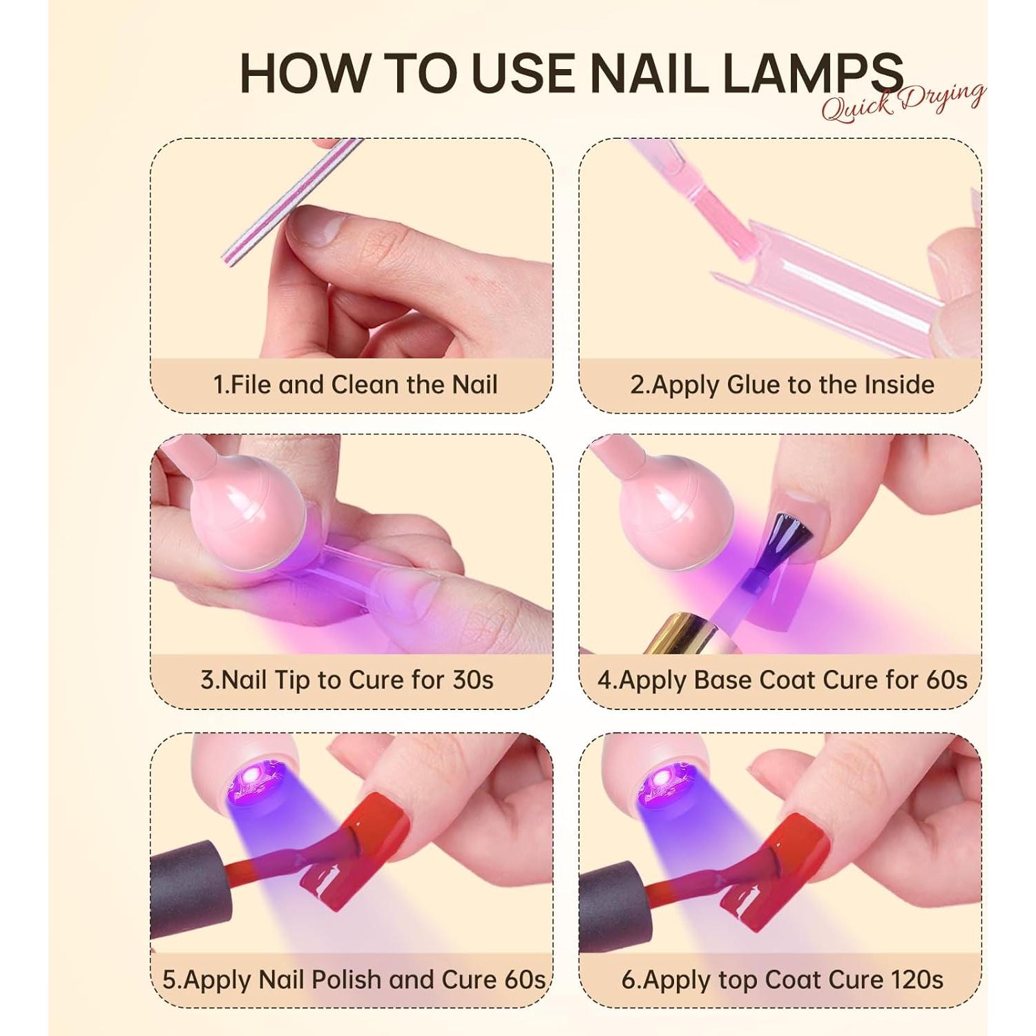 Lámpara de Uñas UV LED AORAEM Rosa con Control de Pie