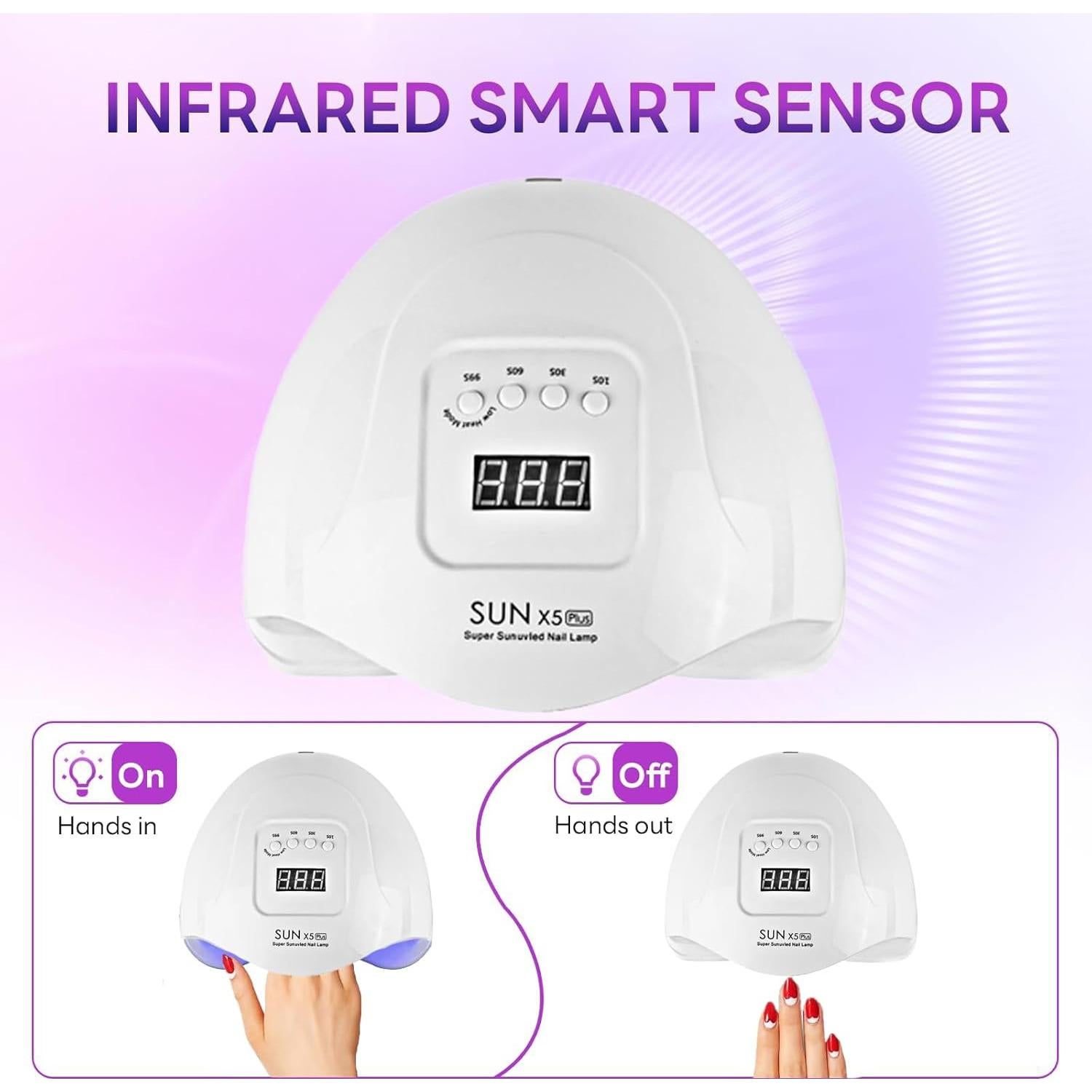 Lámpara UV para Uñas de Gel SUN X5 PLUS 120W con 36 LED