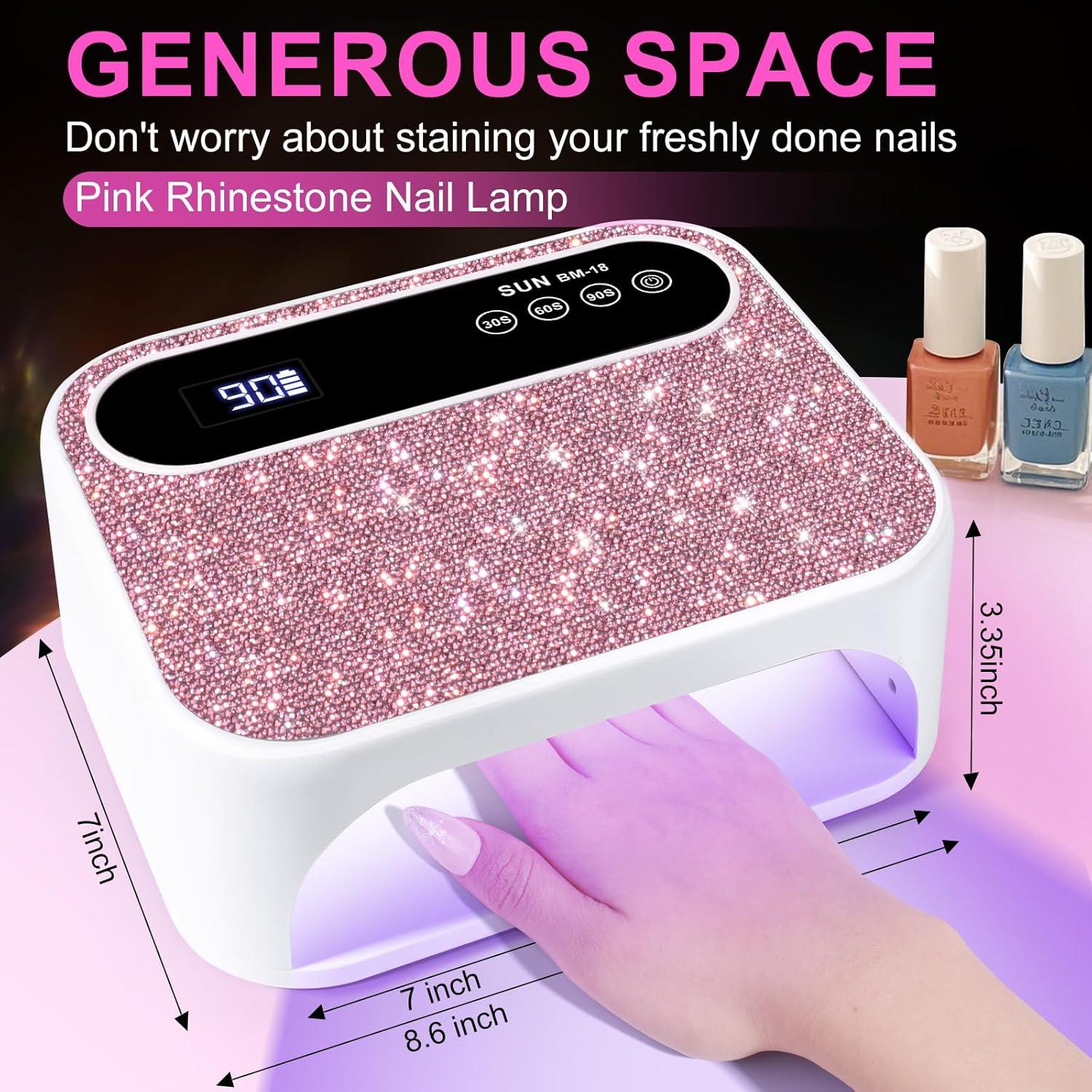 Lámpara de Uñas LED ANYINS 126W Rosa con Sensor Automático