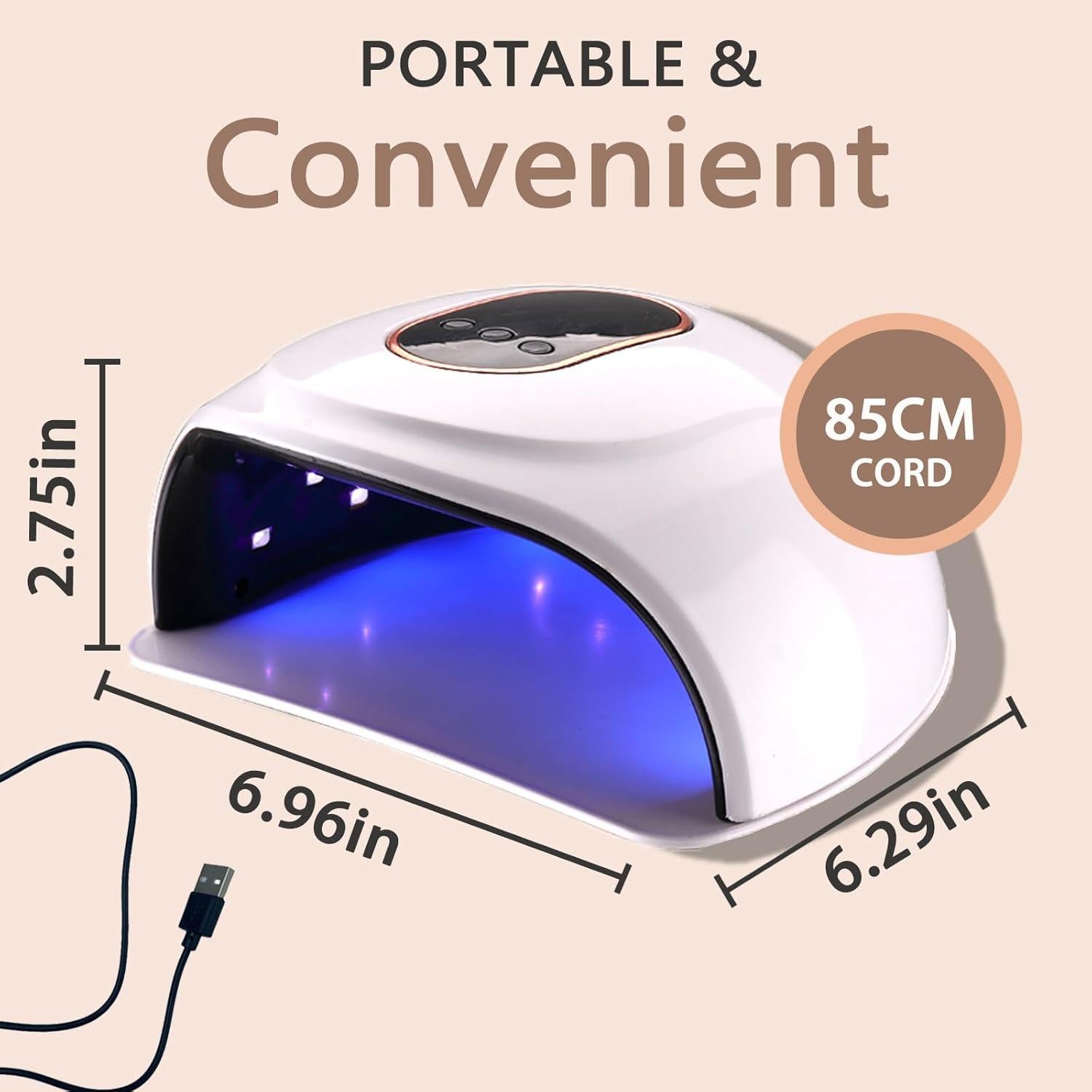 Lámpara de Uñas LED SUILU 54W con 18 Perlas y Temporizador