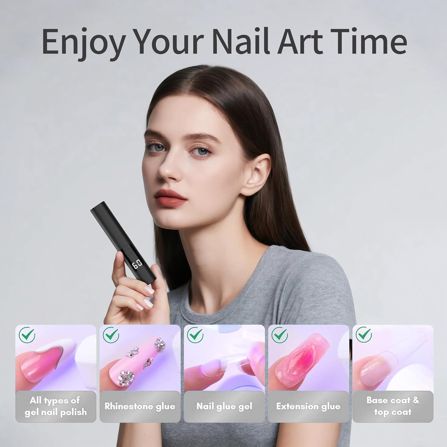 Lámpara UV de Mano E-riding Mini Recargable 400mAh 10.99cm