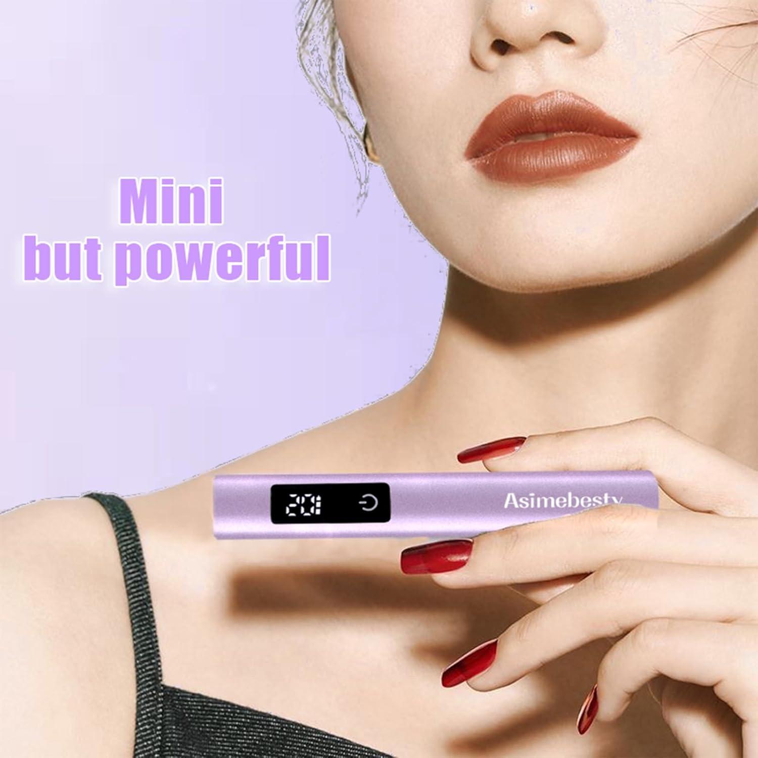 Mini Lámpara UV LED Asimebesty para Uñas de Gel, Portátil