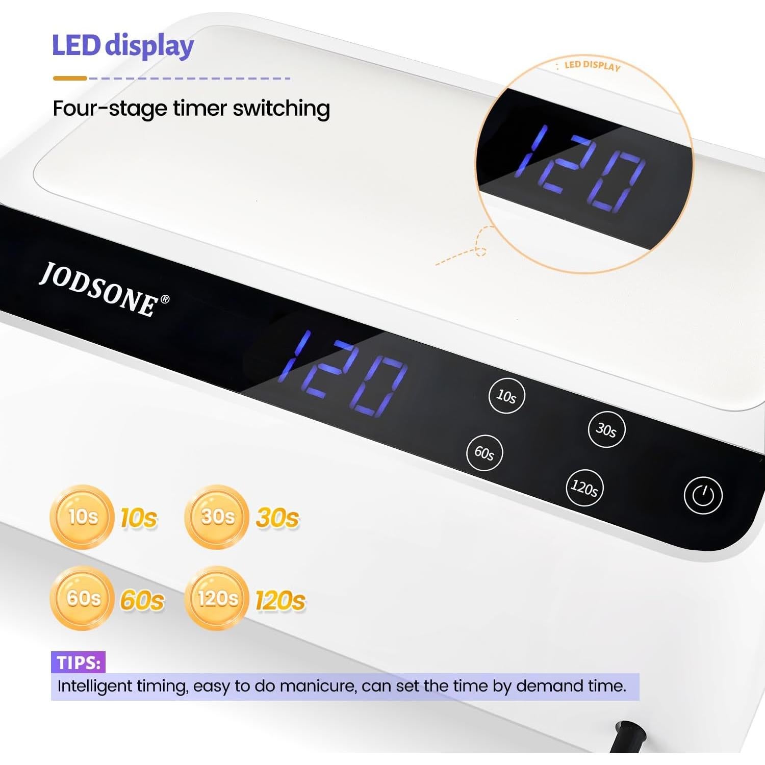 Lámpara de Uñas Profesional JODSONE 72W con Almohadilla
