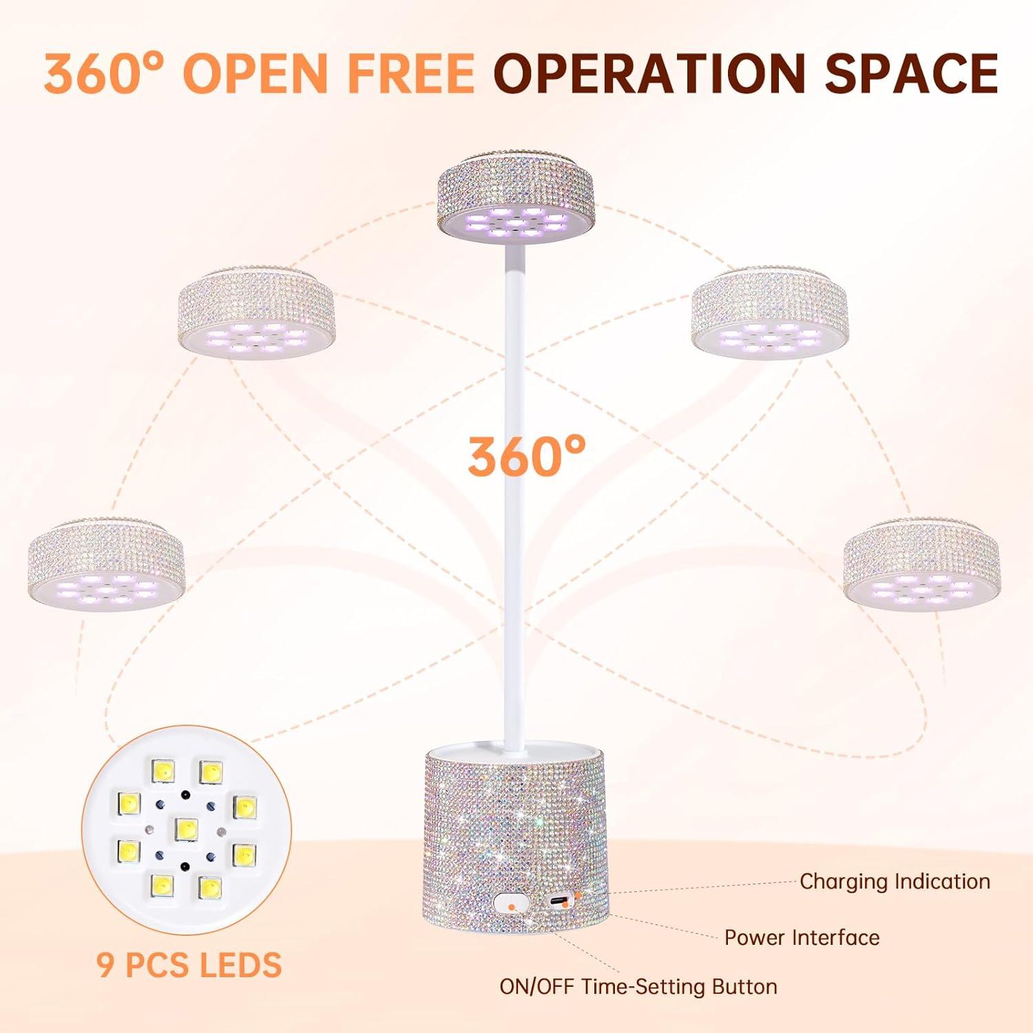 Lámpara de Uñas UV LED CHRISTINE SHELLY, Secado Rápido 27W