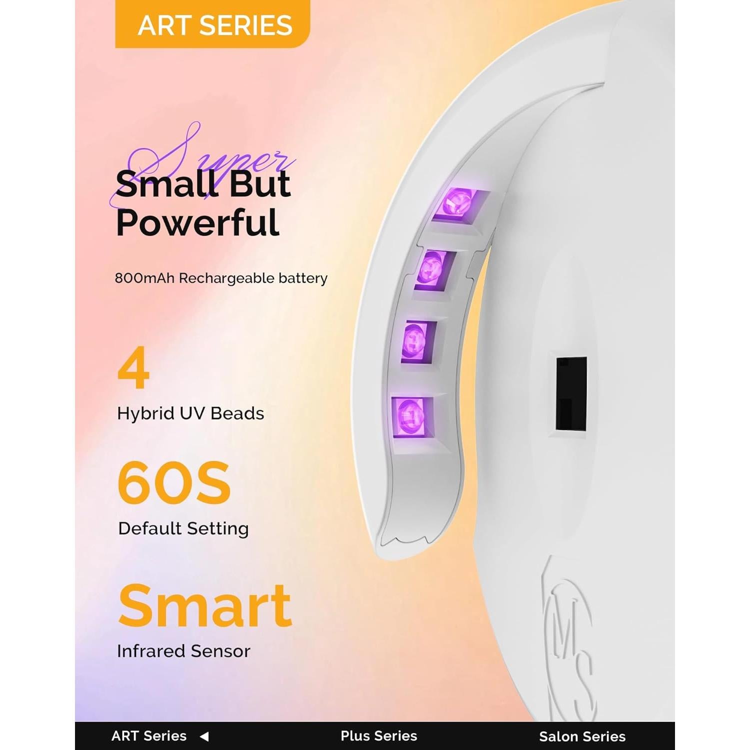 Lámpara UV Inalámbrica MelodySusie Art04M 800mAh 60s
