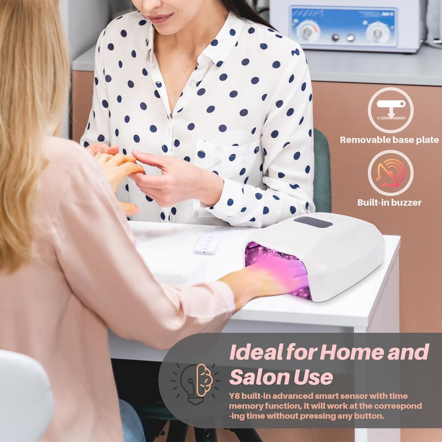 Lámpara UV Inalámbrica Biduo Y8-Pro 96W con Control Remoto