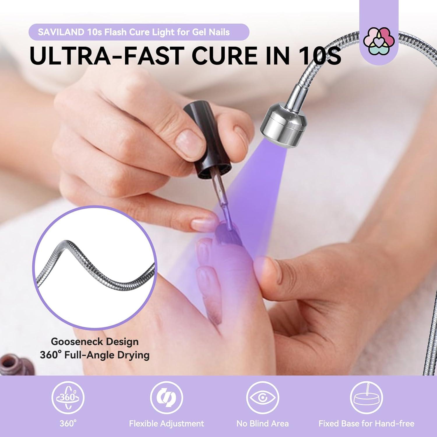 Lámpara UV SAVILAND 12W para Uñas de Gel - Secado Rápido