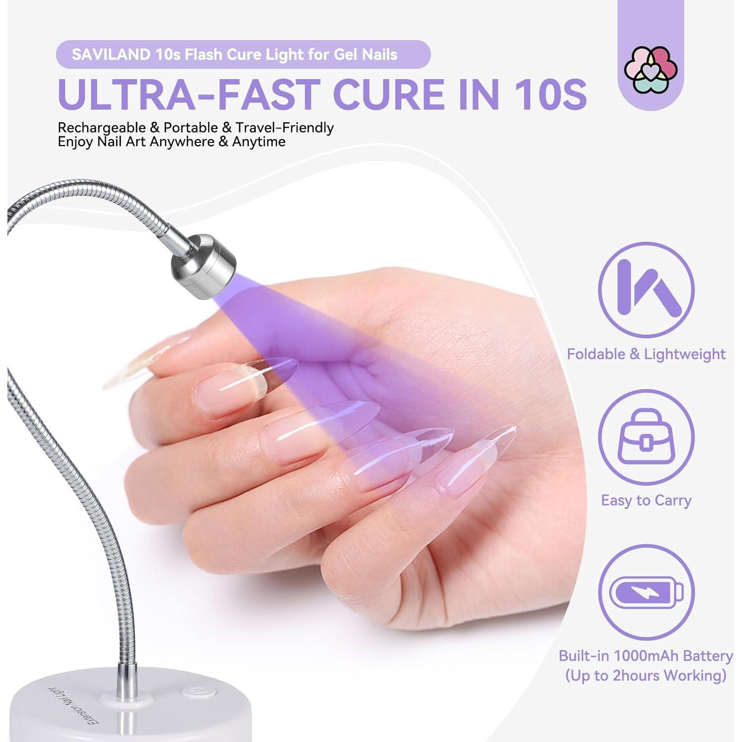 Lámpara UV SAVILAND 12W para Uñas de Gel - Secado Rápido