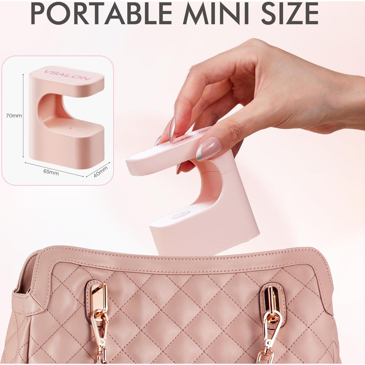 Mini Lámpara UV Vsalon para Uñas de Gel, 2 Temporizadores, USB