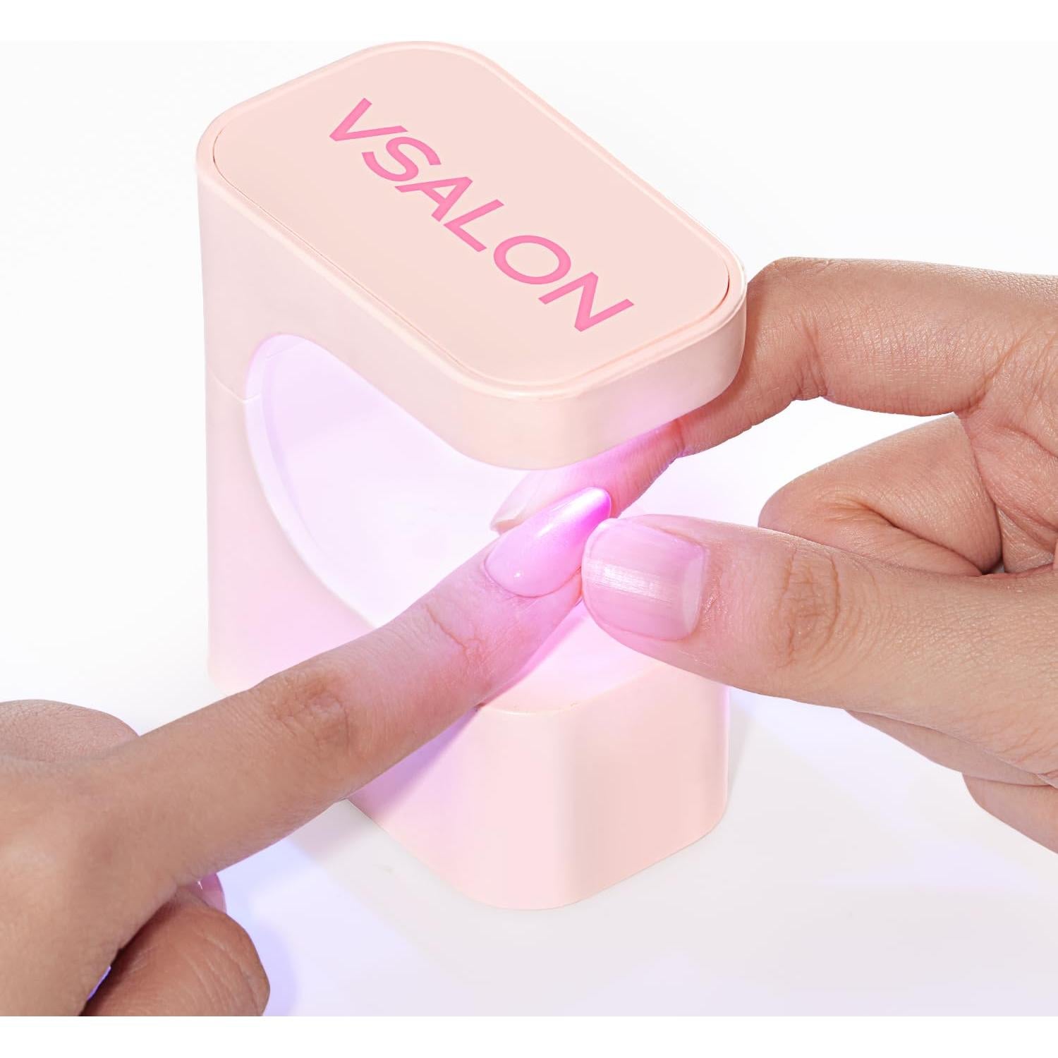 Mini Lámpara UV Vsalon para Uñas de Gel, 2 Temporizadores, USB