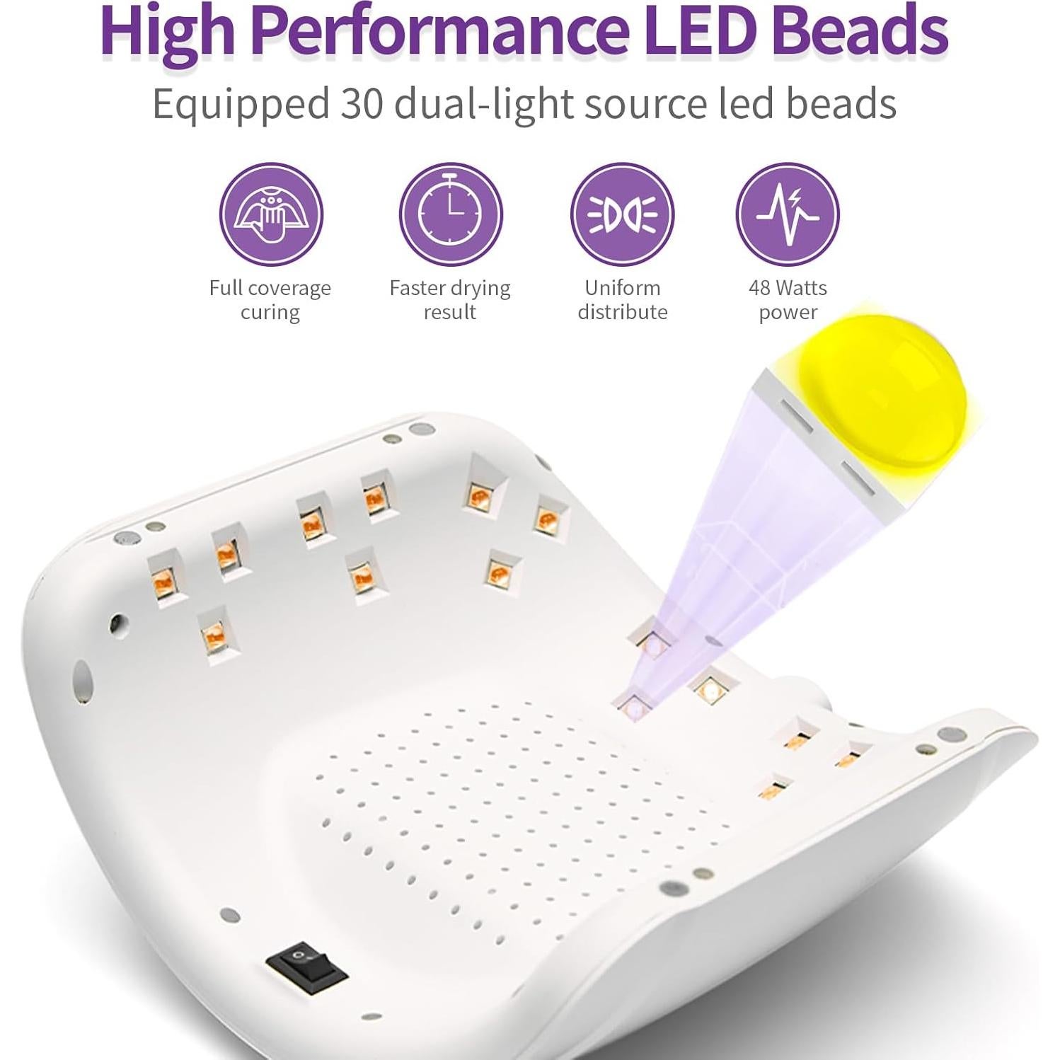 Lámpara UV LED Inalámbrica LASONAS S60 48W Recargable