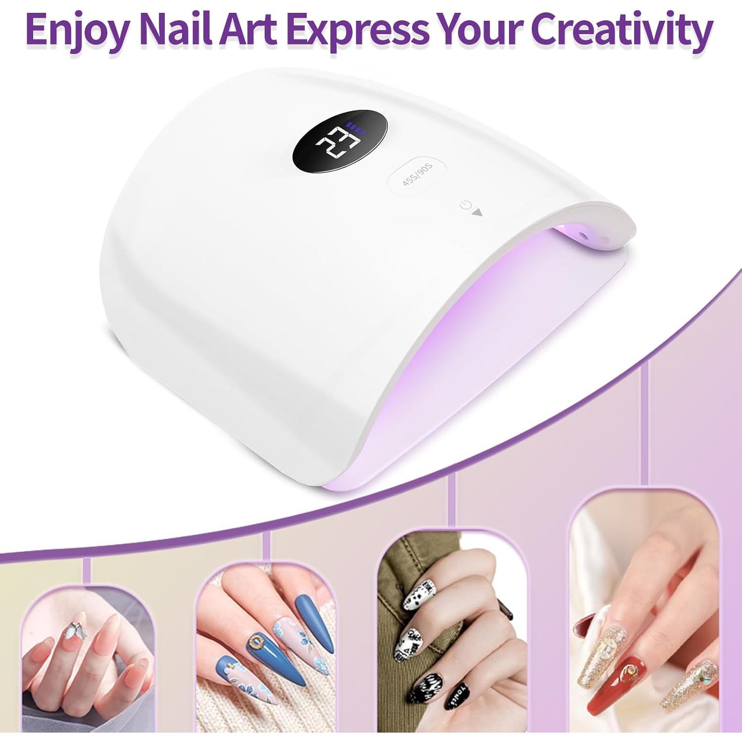 Lámpara UV LED Inalámbrica LASONAS S60 48W Recargable