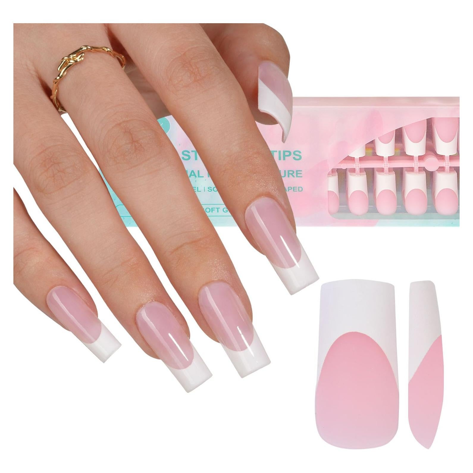 Consejos de Uñas de Gel Francesas Misssix 240 Piezas 15 Tamaños