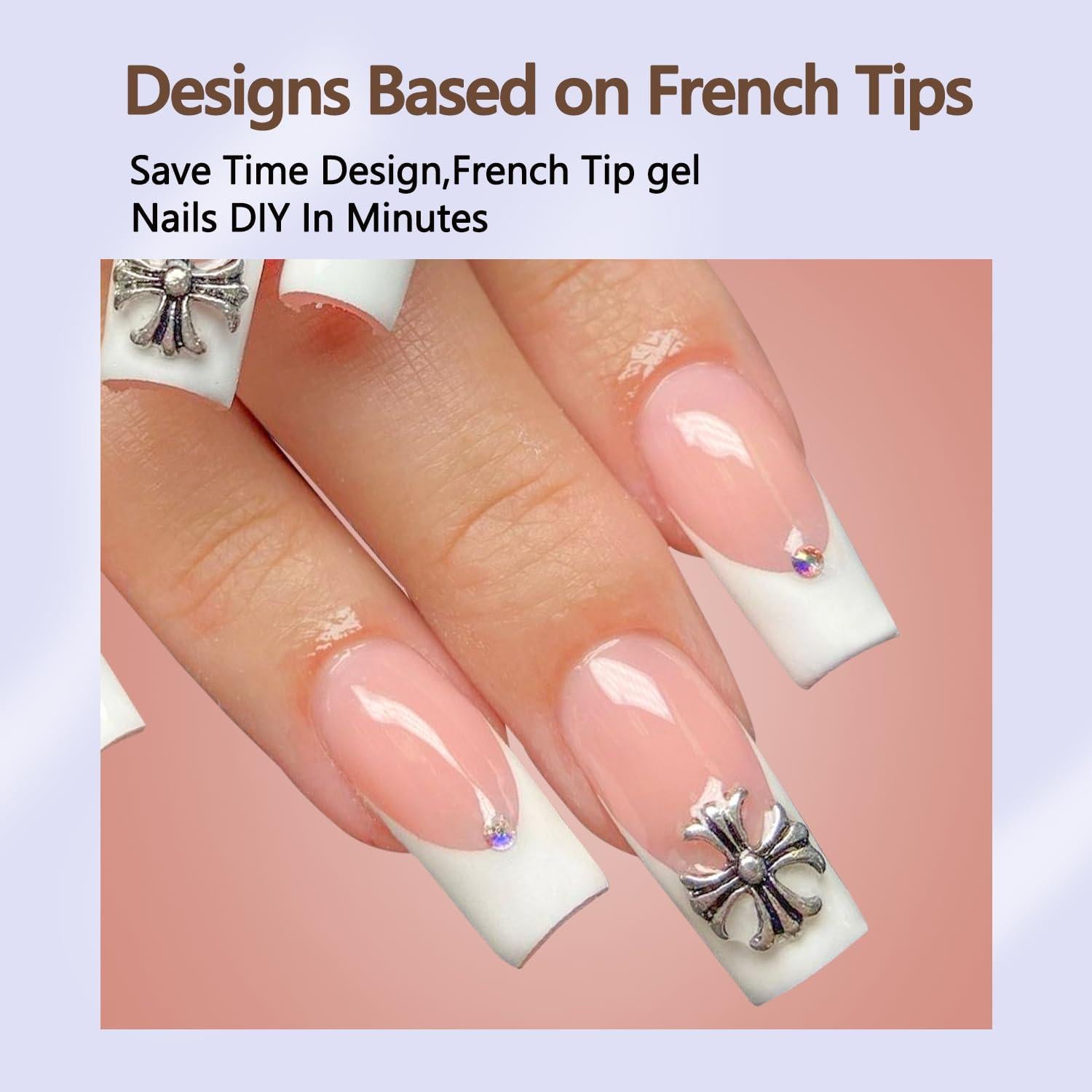 Consejos de Uñas de Gel Francesas Misssix 240 Piezas 15 Tamaños