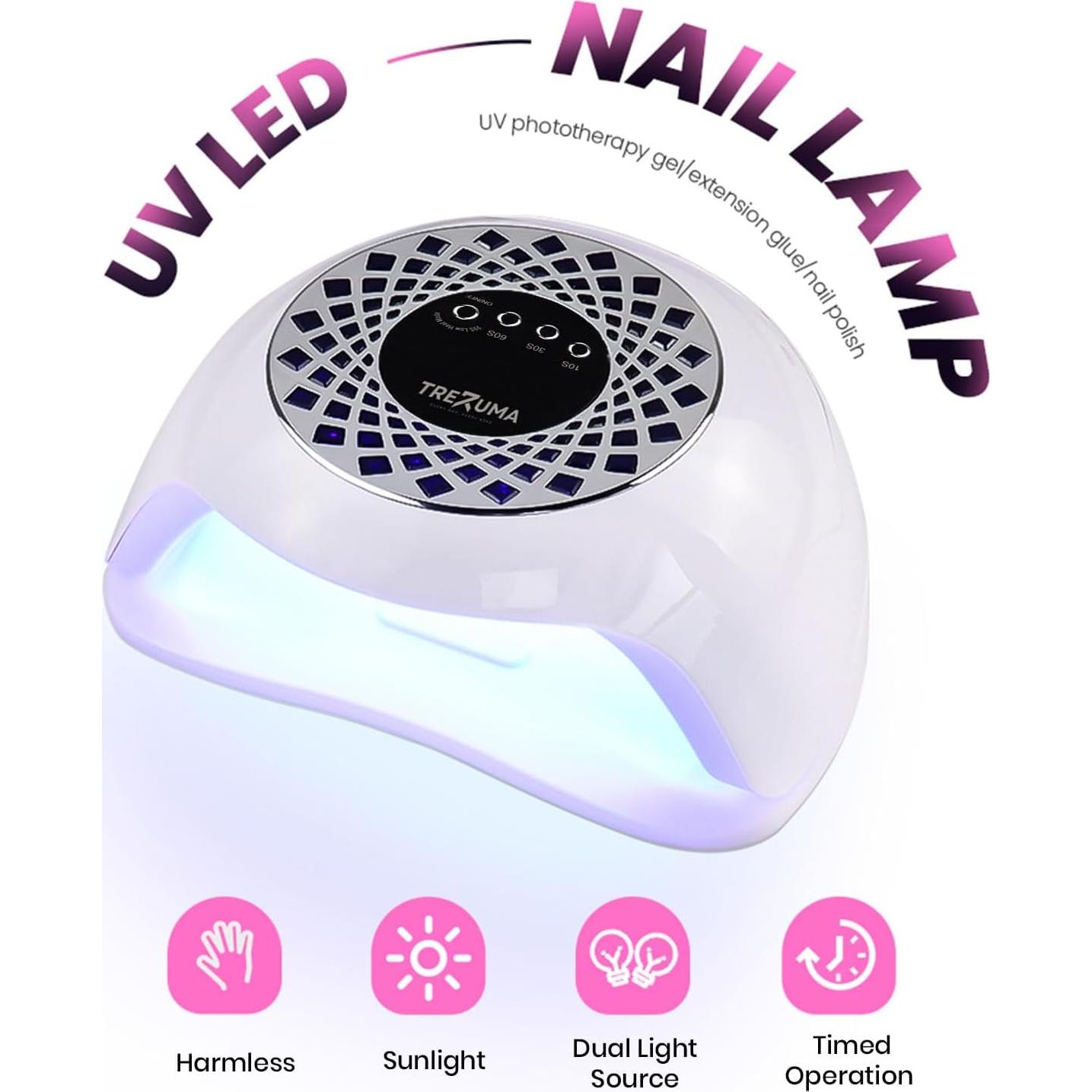 Lámpara UV LED 268W Trezuma para Esmalte de Gel Profesional