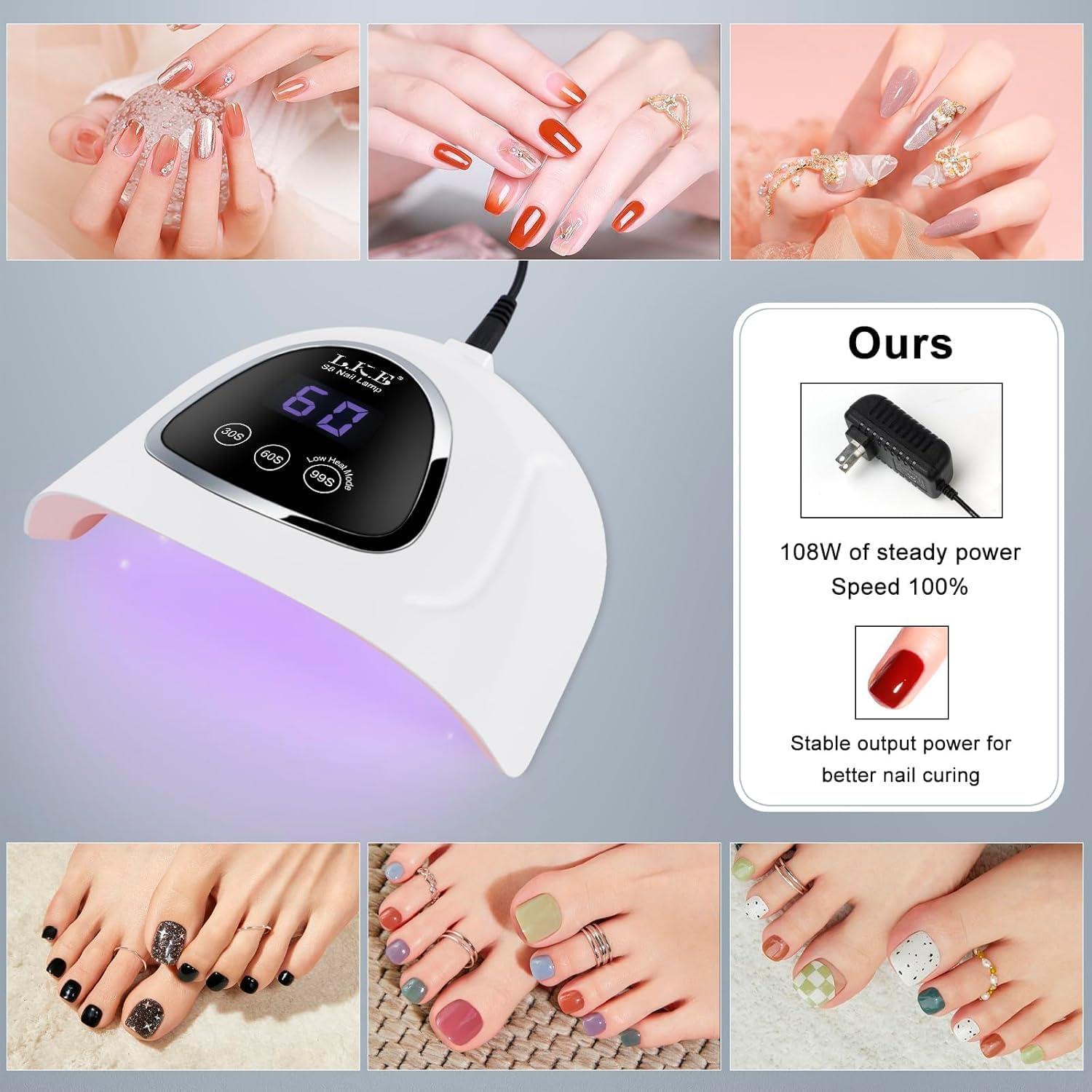 Lámpara UV LED para Uñas LKE 72W con Pantalla Táctil