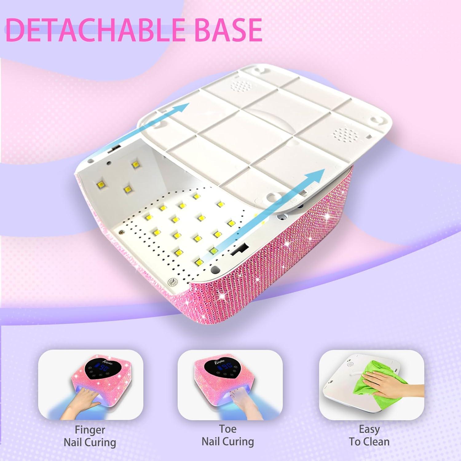 Lámpara de Uñas LED UV Kicylicy X20-PINK-D 72W Inalámbrica