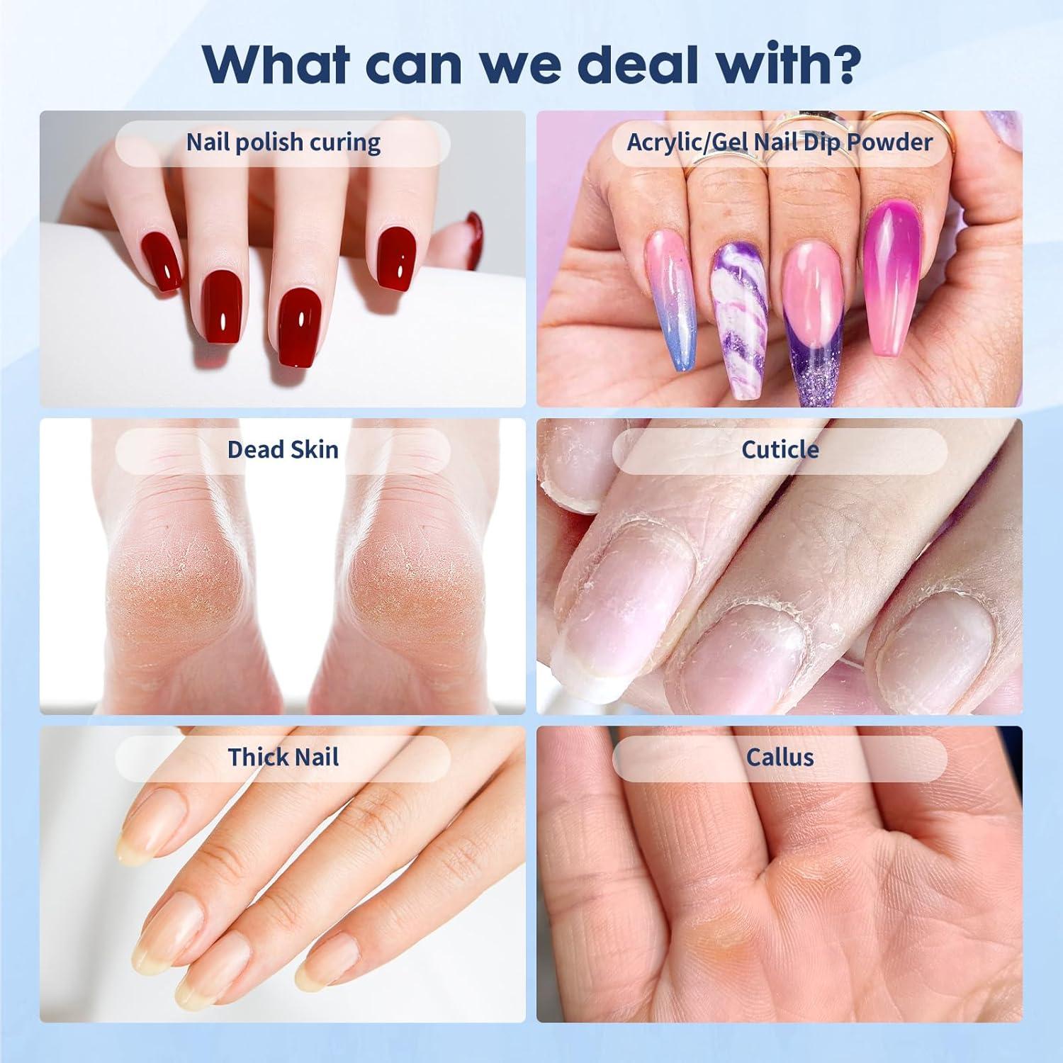 Taladro de Uñas Inalámbrico Yenlove 9 Velocidades con Lámpara UV