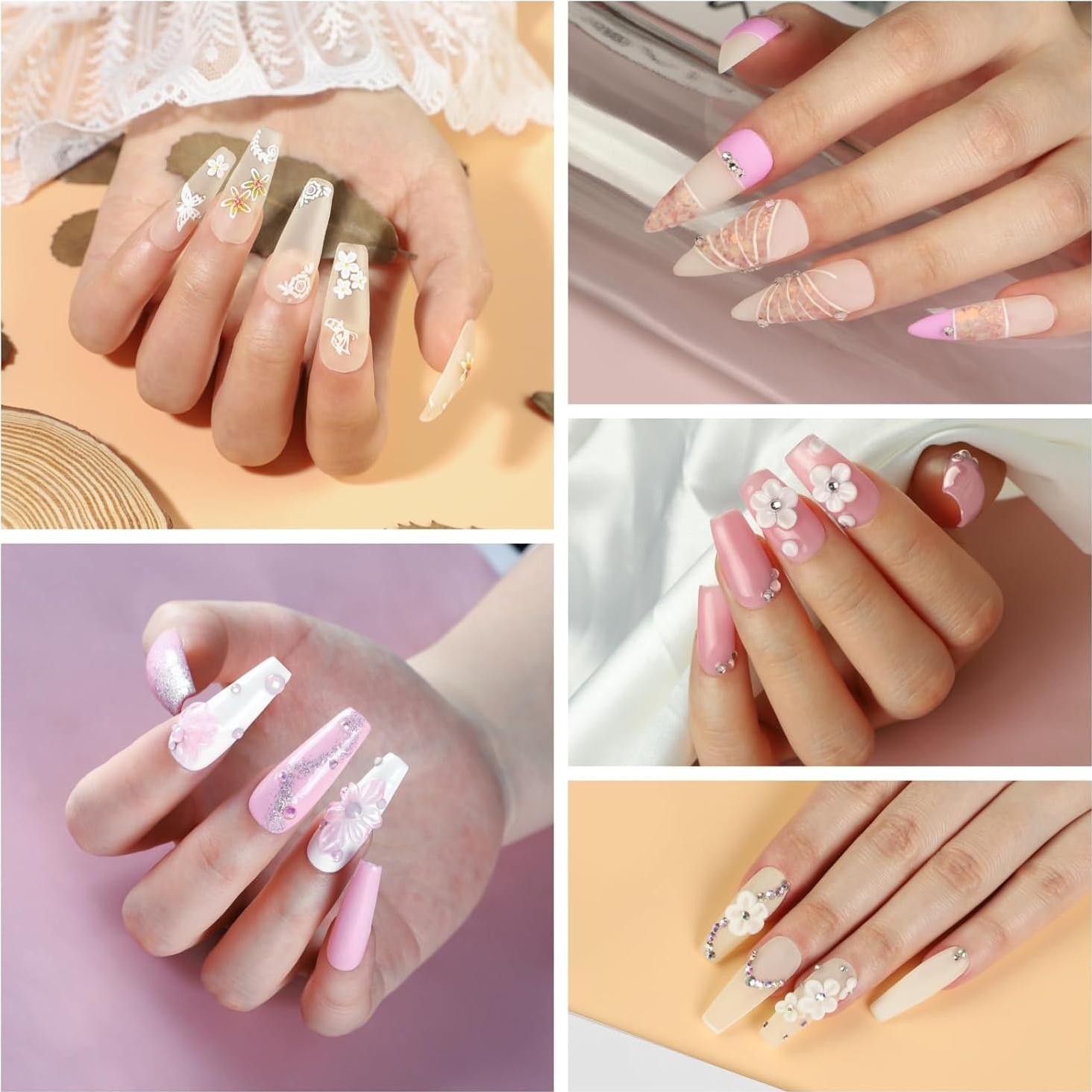 Kit de Uñas Acrílicas COSCELIA con Taladro y Luz UV 40pcs