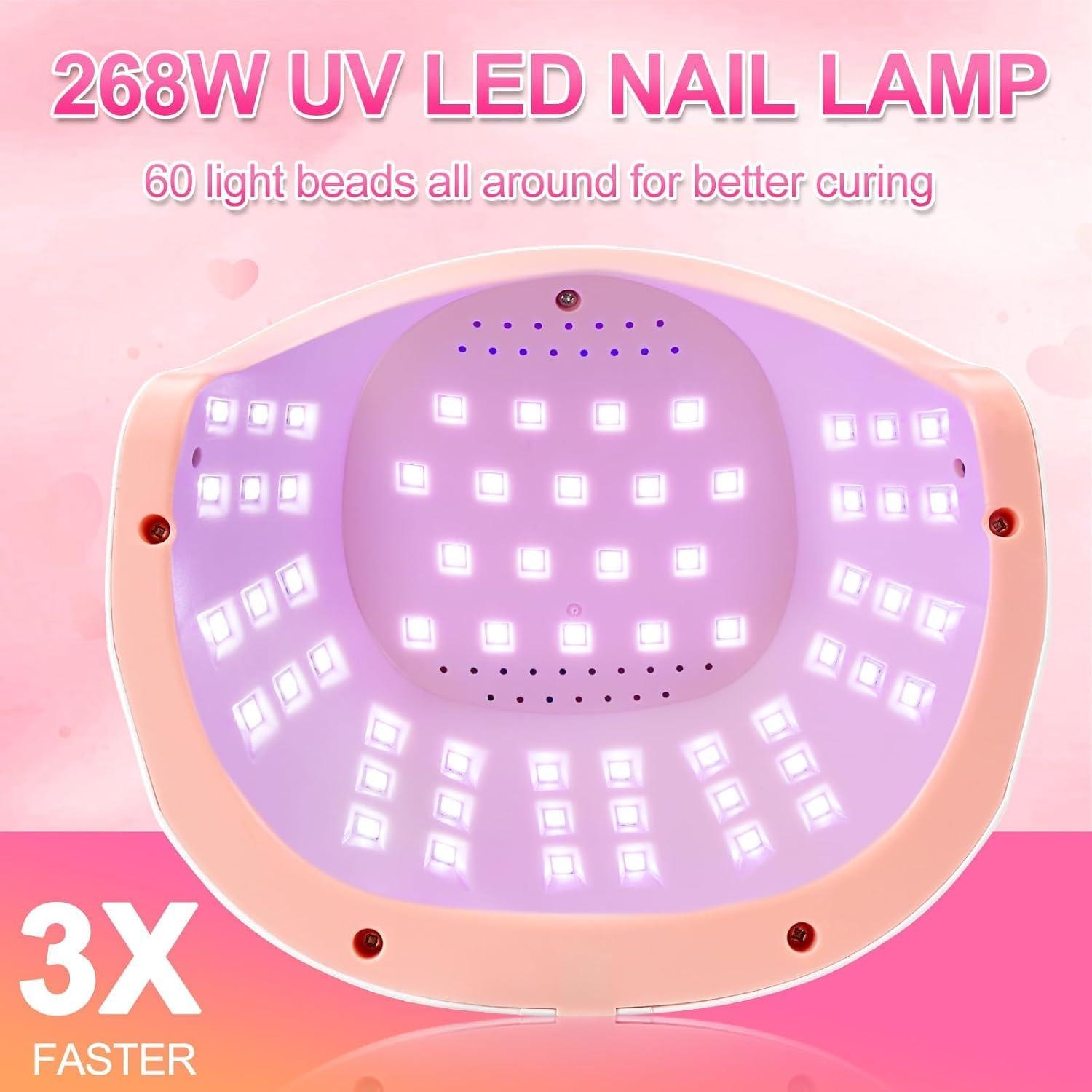 Lámpara UV LED LKE para Uñas 268W con Sensor Automático