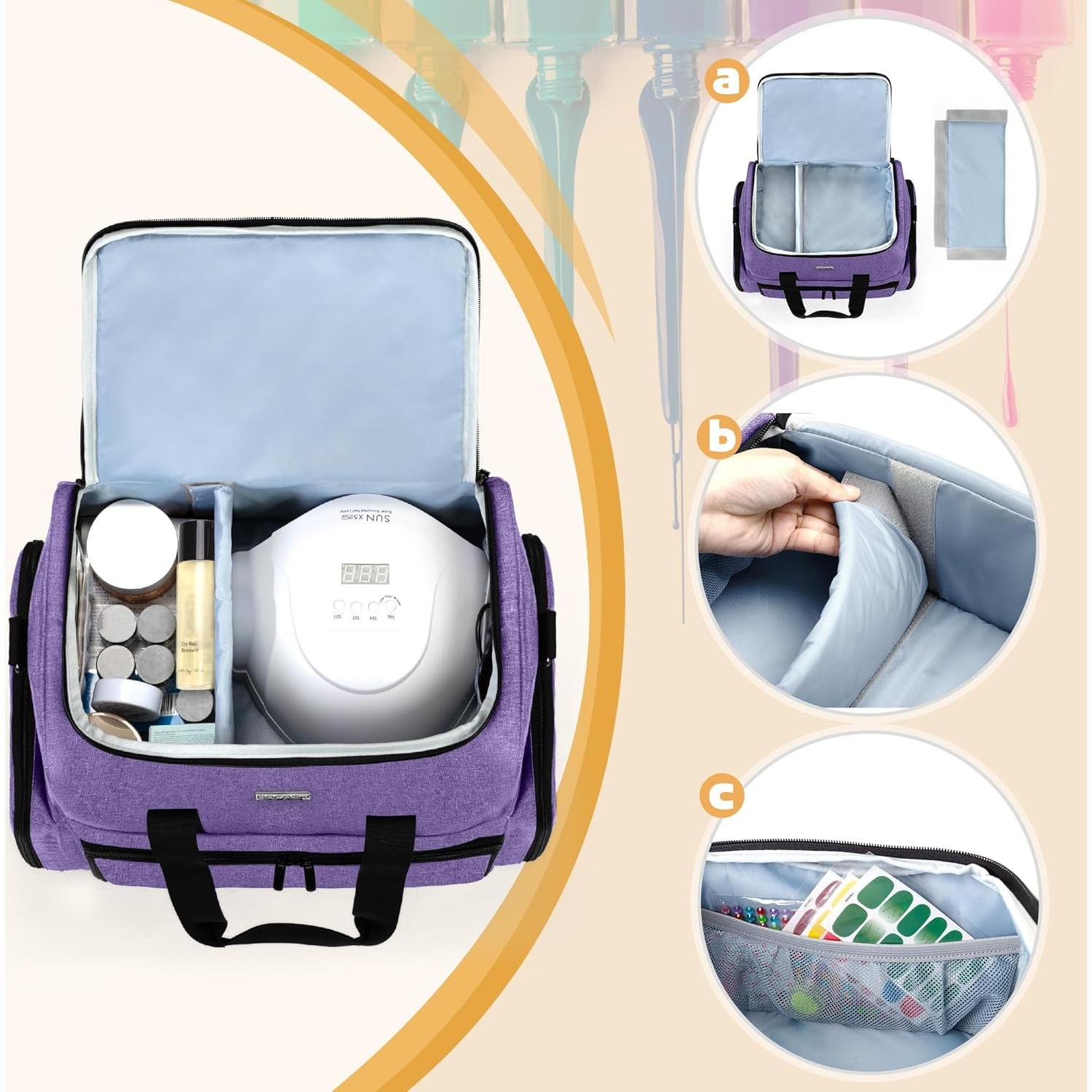 Organizador de Esmalte de Uñas BAFASO 80 Botellas Púrpura