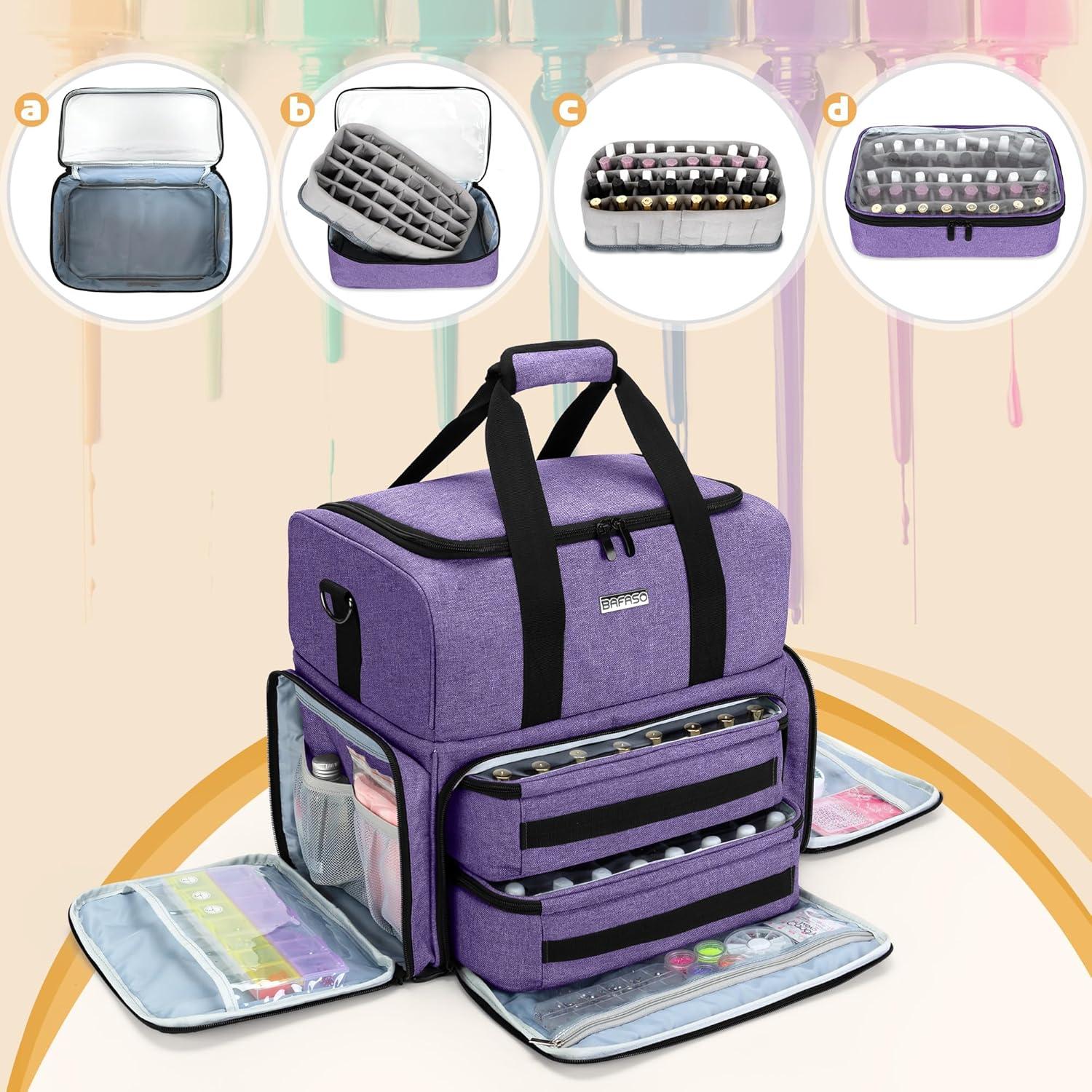 Organizador de Esmalte de Uñas BAFASO 80 Botellas Púrpura