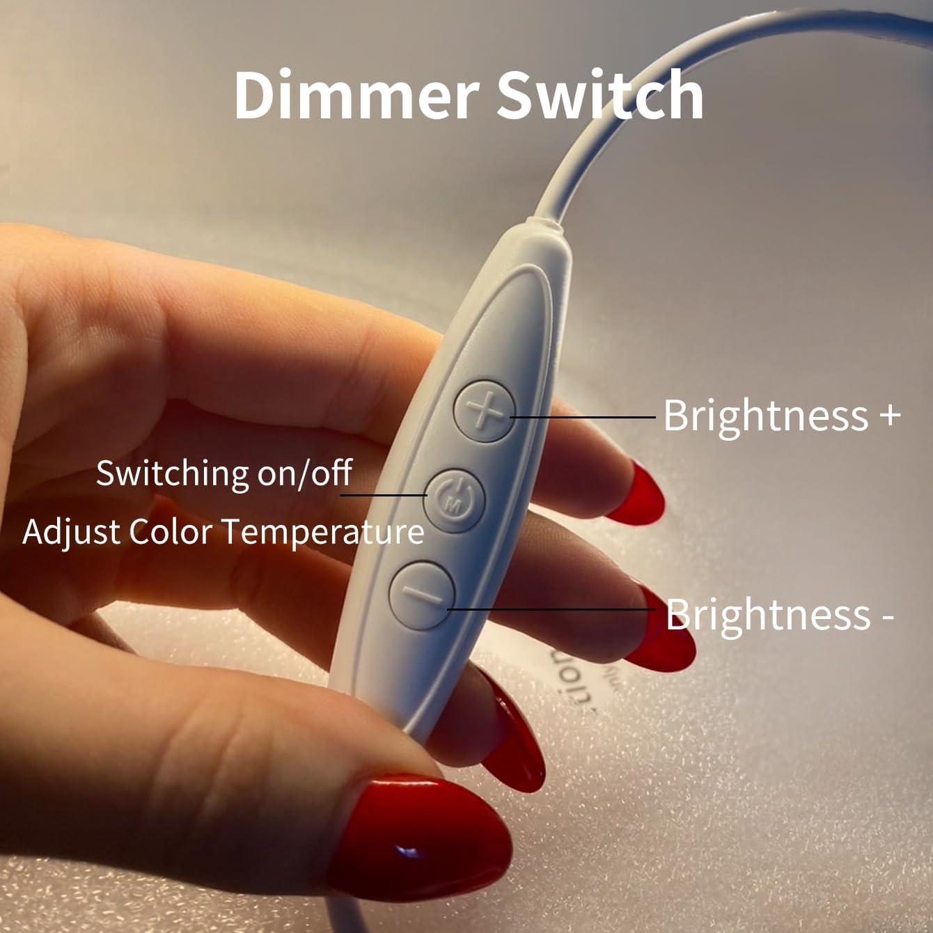 Lámpara de Escritorio LED Media Luna Welltell 40.64cm 3 Temperaturas