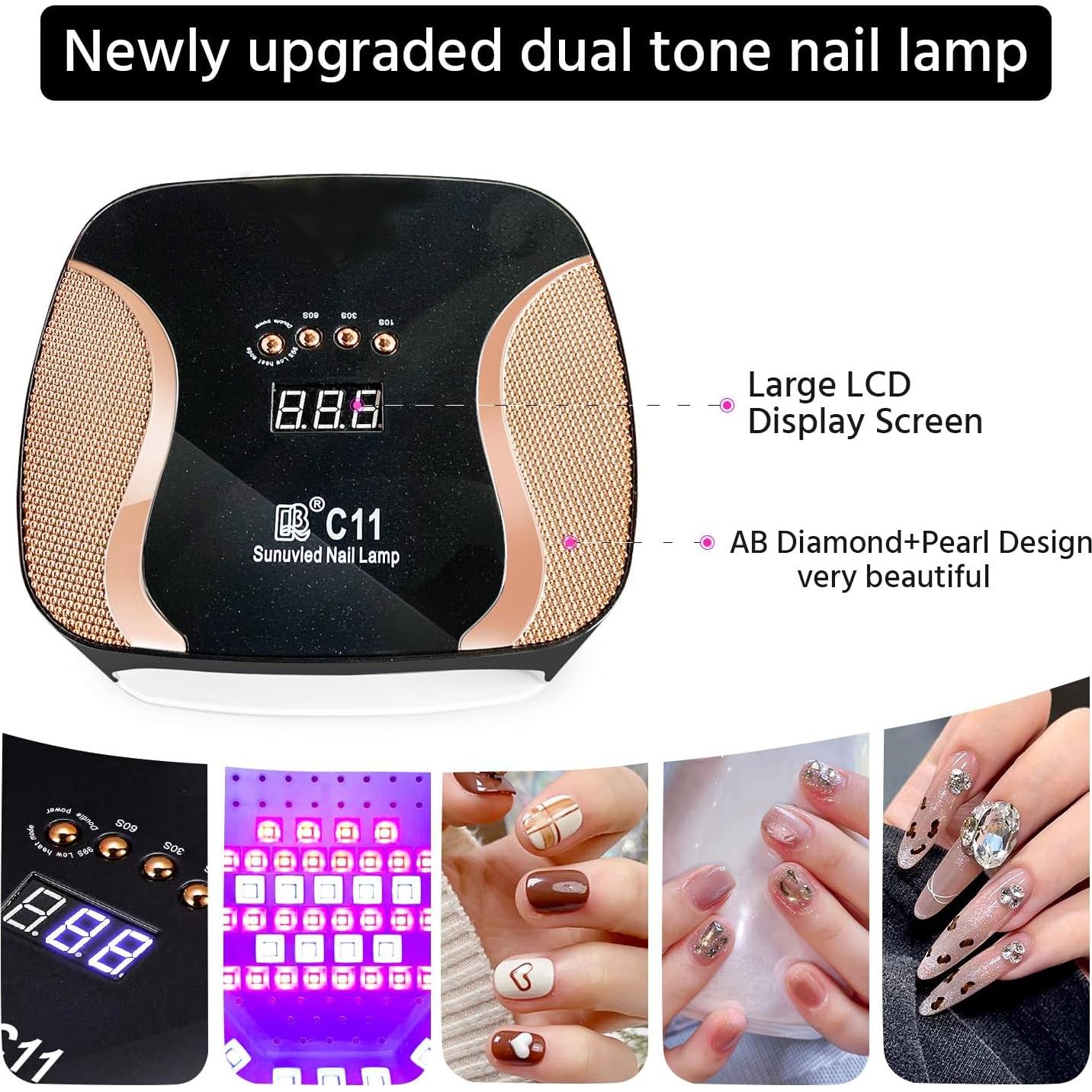 Lámpara de Uñas LED UV 308W NINGBO, Secado Rápido, 4 Modos