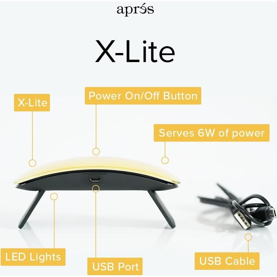 Lámpara de Uñas UV LED APRÉS X-Lite 6W Recargable Dorado