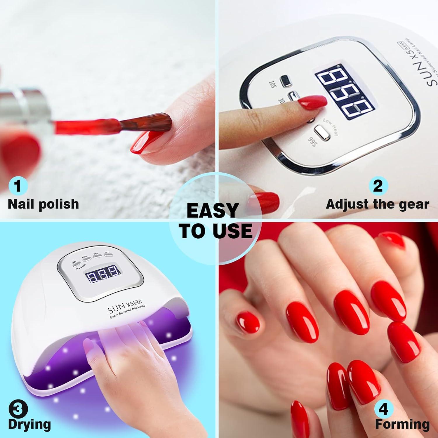LAVAED Lámpara UV para Uñas de Gel 150W con Temporizador
