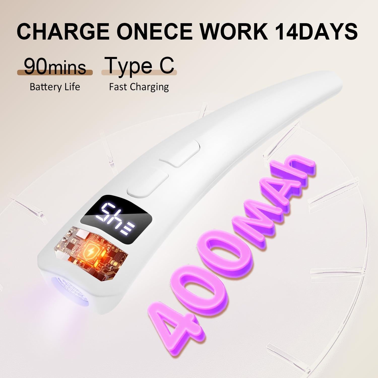 Lámpara UV Portátil LEDSUUEI para Uñas de Gel 400mAh