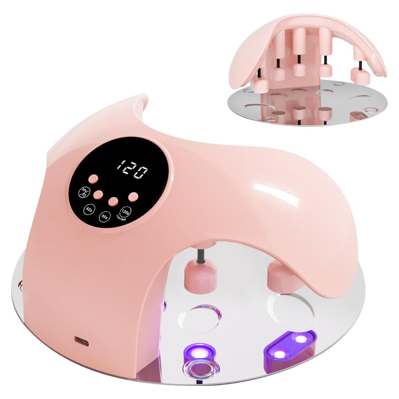 Lámpara de Uñas LED Meremit 49W con Temporizador y Batería