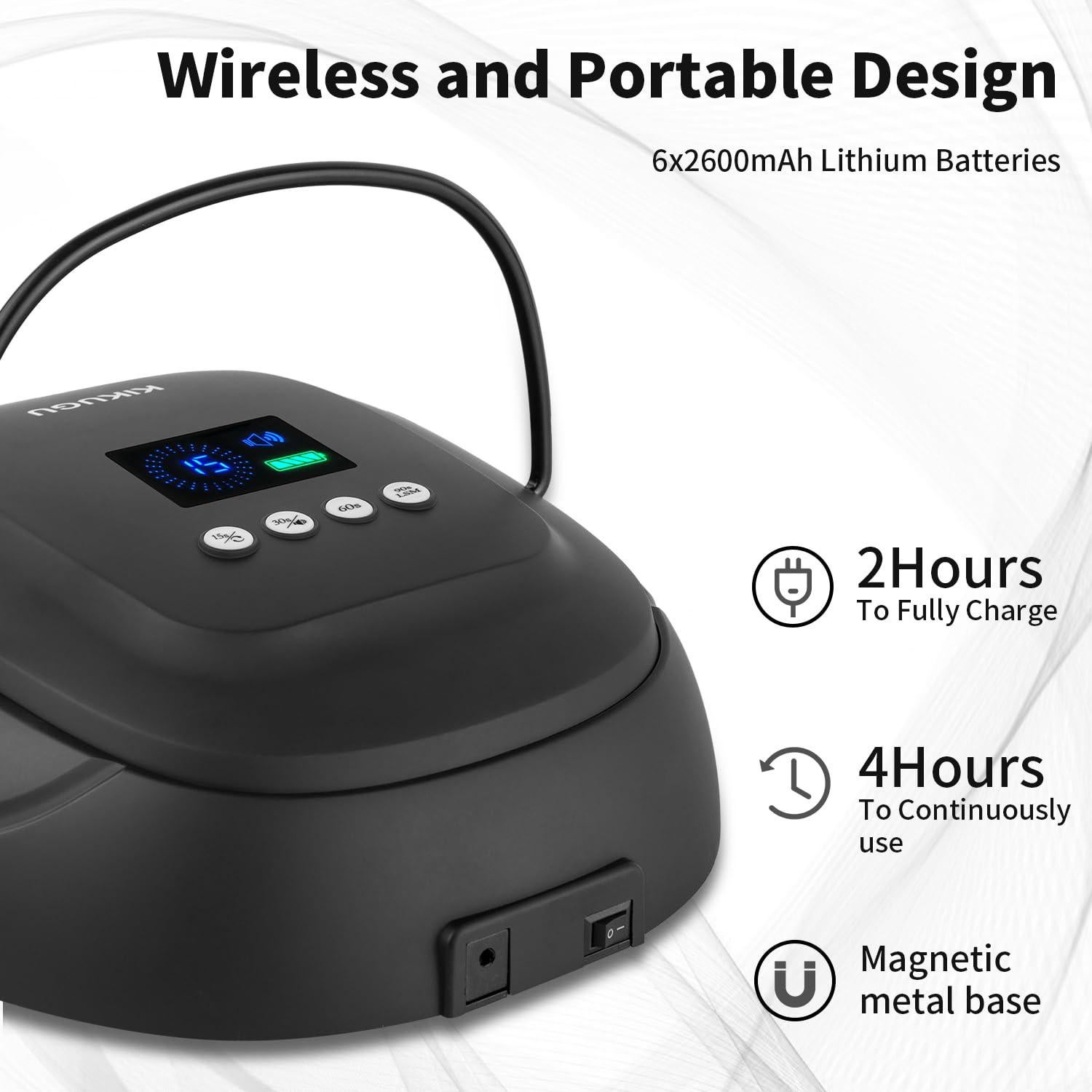 Lámpara de Uñas LED UV Inalámbrica Chunshangmei 126W