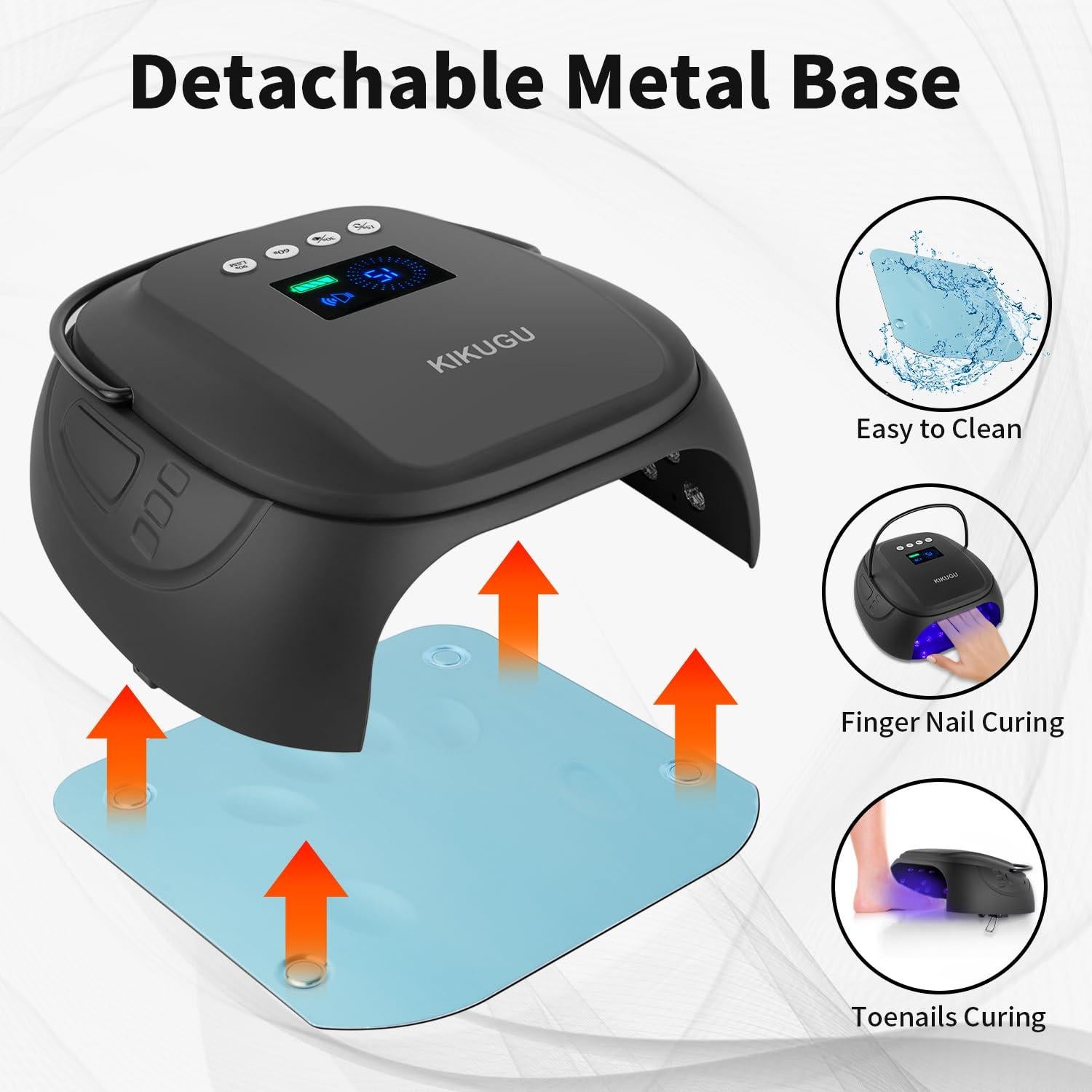 Lámpara de Uñas LED UV Inalámbrica Chunshangmei 126W