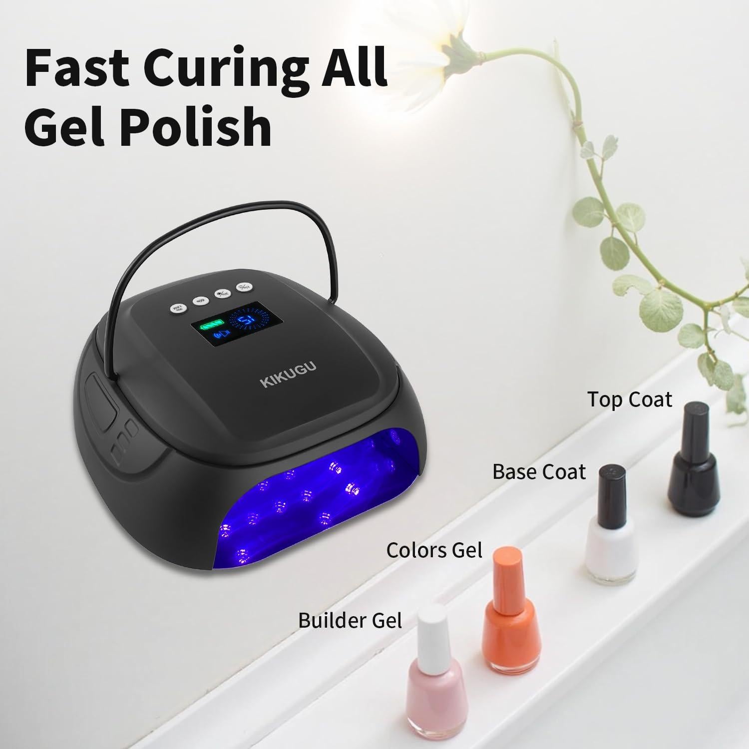 Lámpara de Uñas LED UV Inalámbrica Chunshangmei 126W