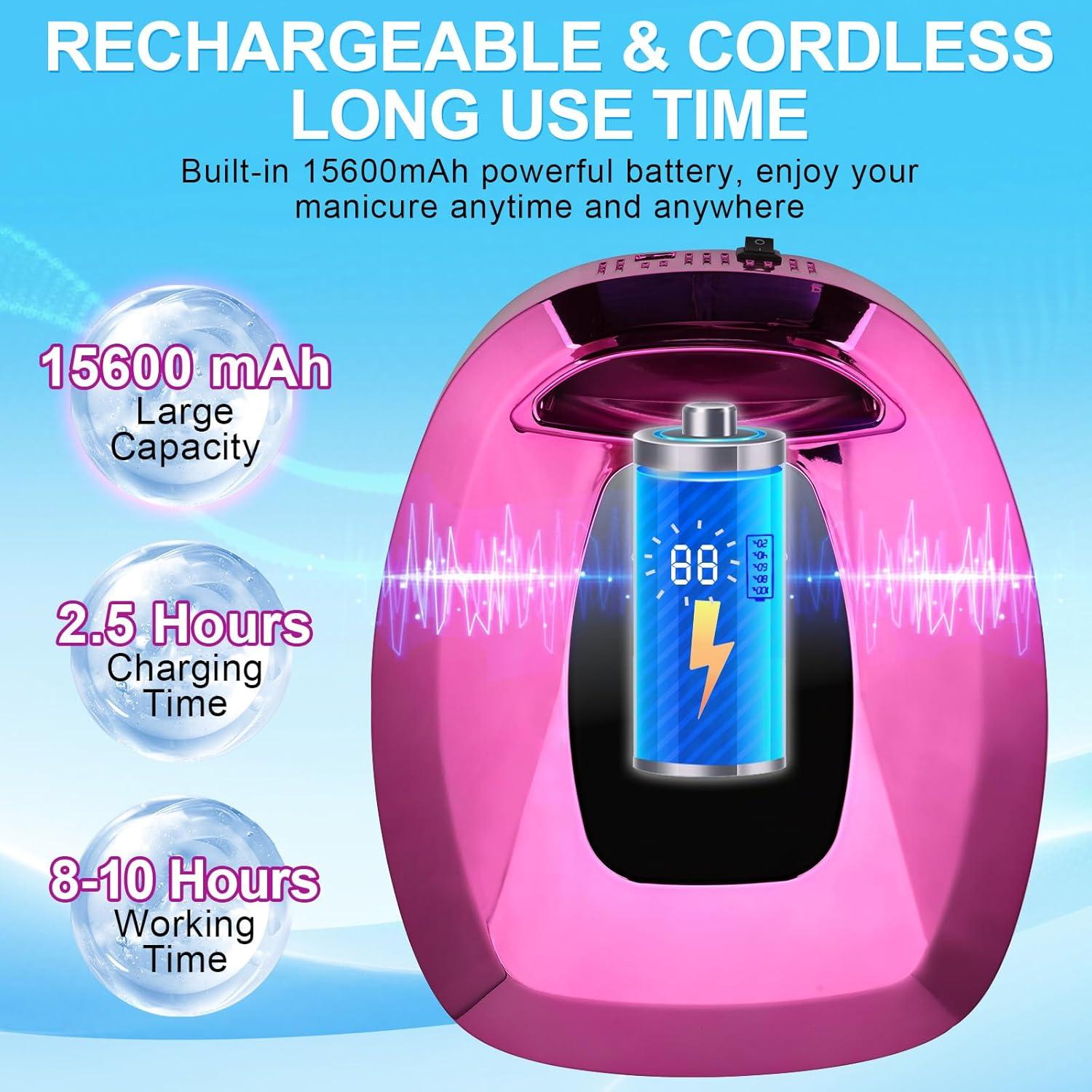 Secador de Uñas UV LED Inalámbrico ShineCai 108W Portátil