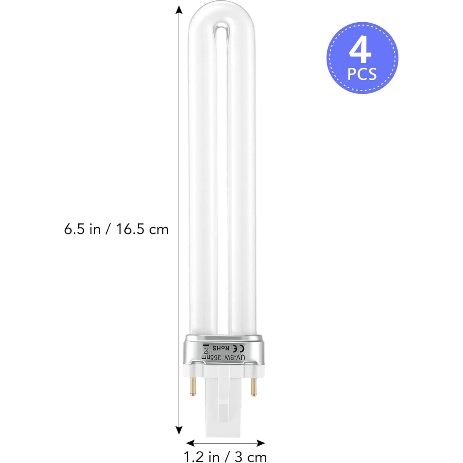 Bombillas de Uñas 9W 365nm IMIKEYA - 4 Piezas Reemplazo