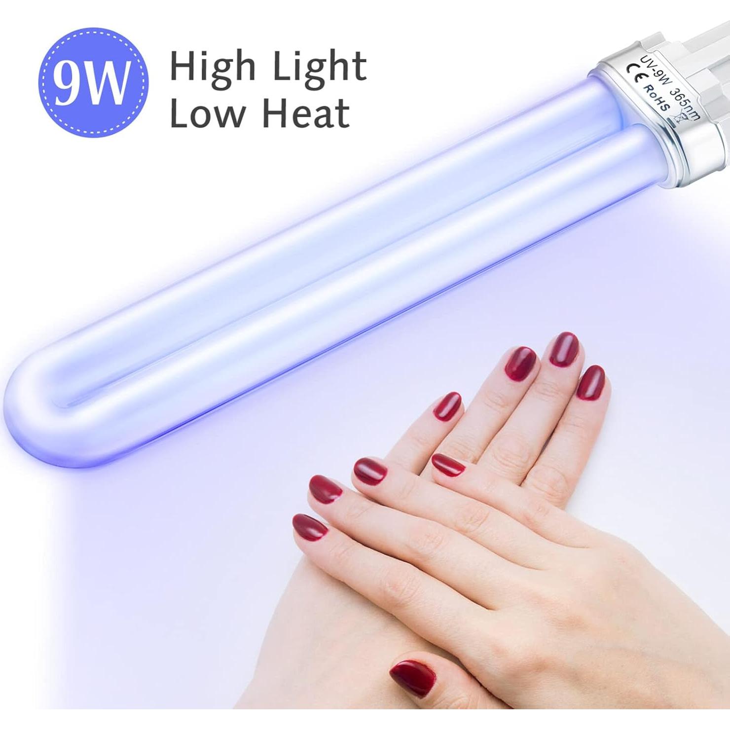 Bombillas de Uñas 9W 365nm IMIKEYA - 4 Piezas Reemplazo